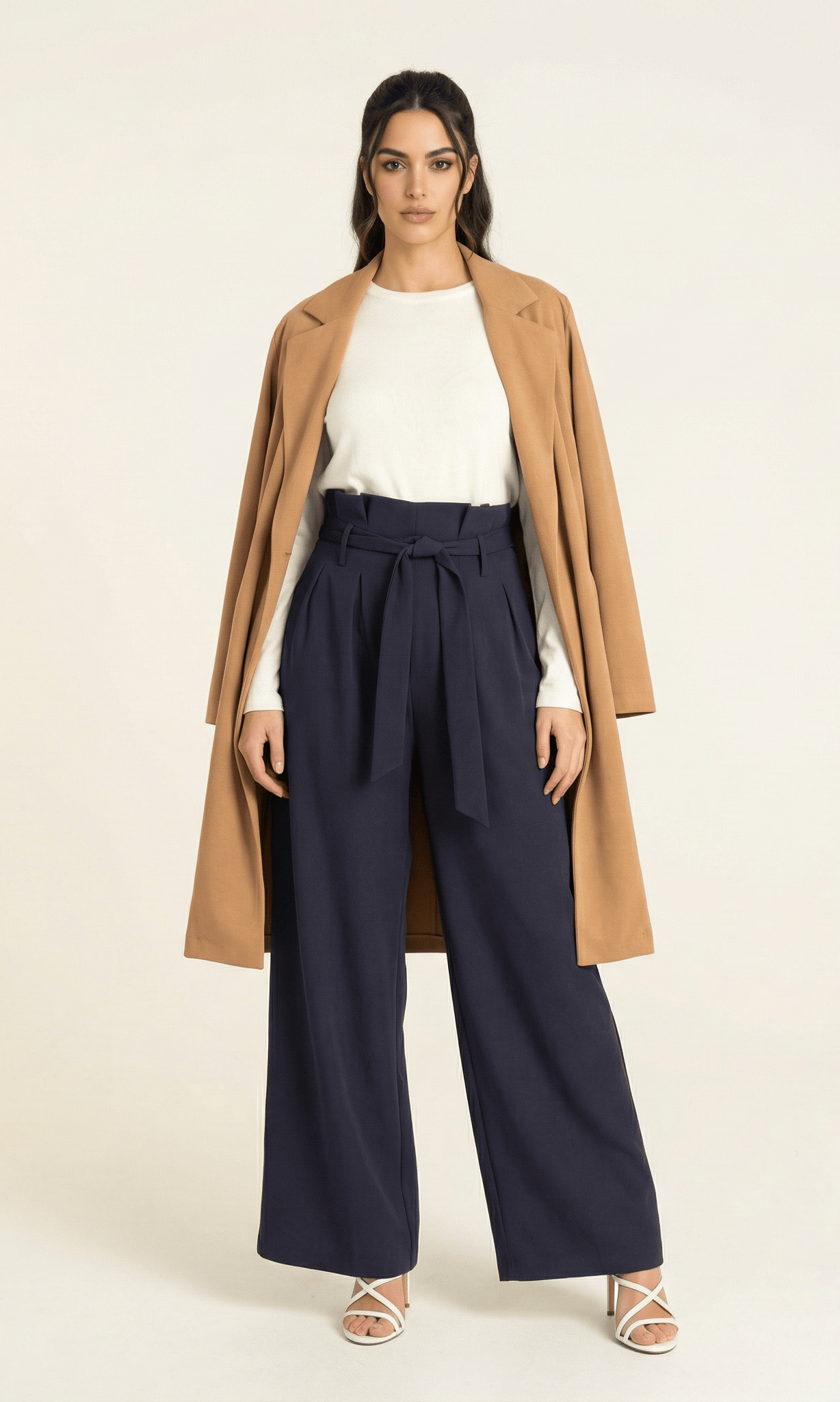 high waist pleats modest trousers Kabayare
