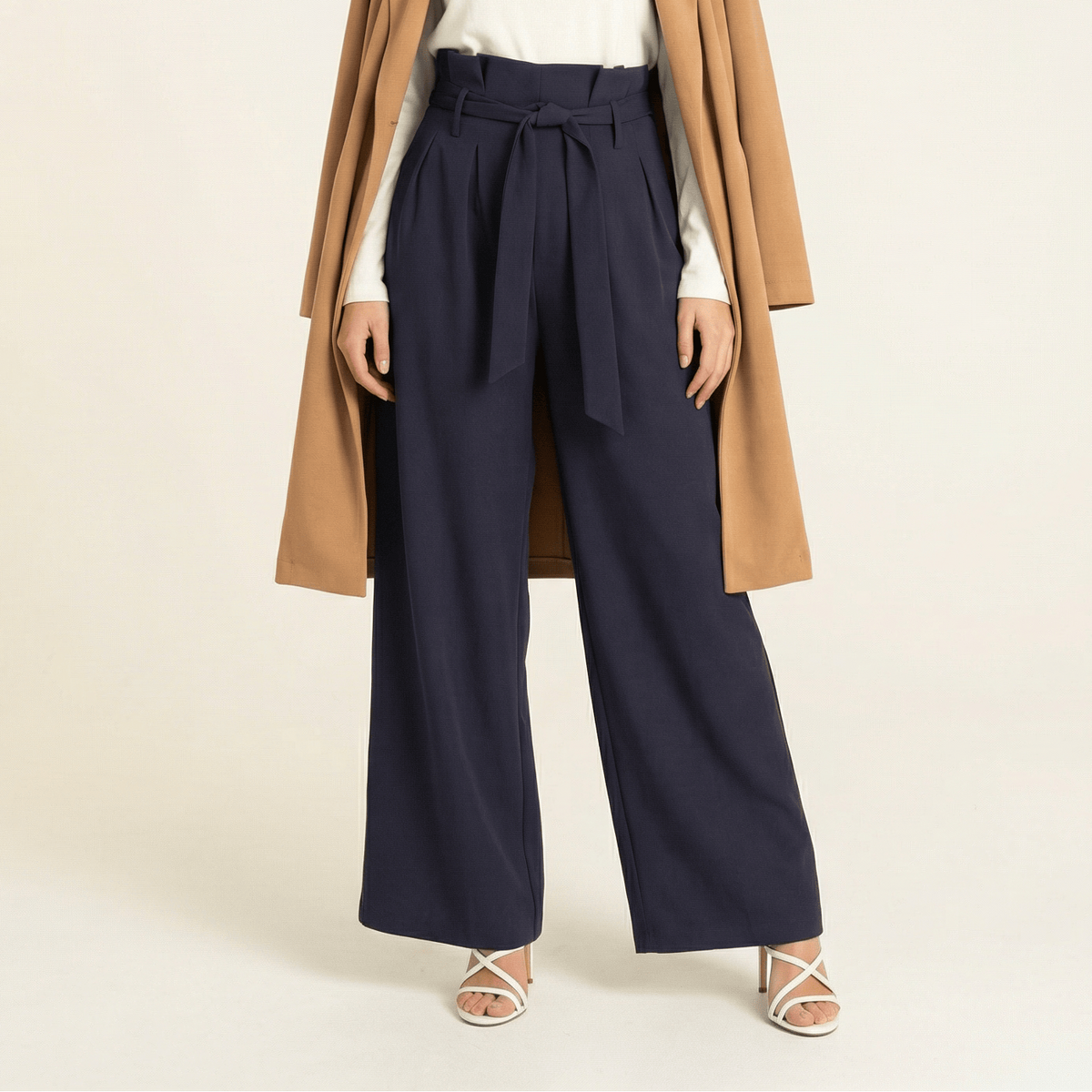 high waist pleats modest trousers Kabayare