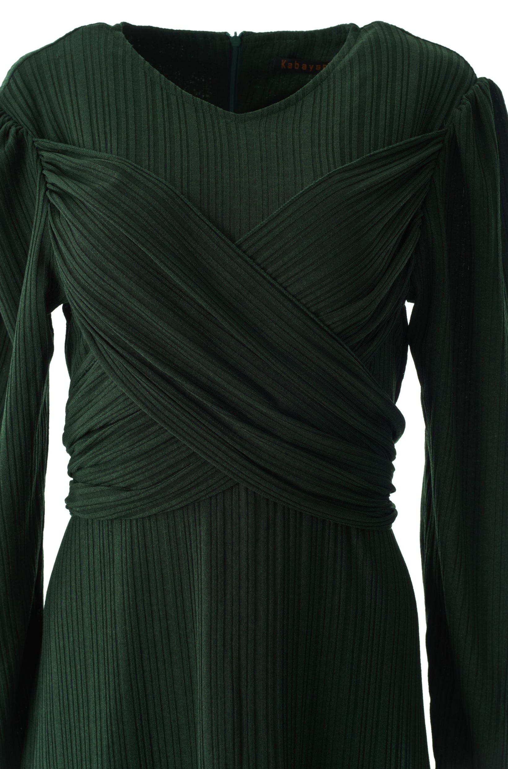 Hunter Green ma chérie ribbed maxi dress Kabayare