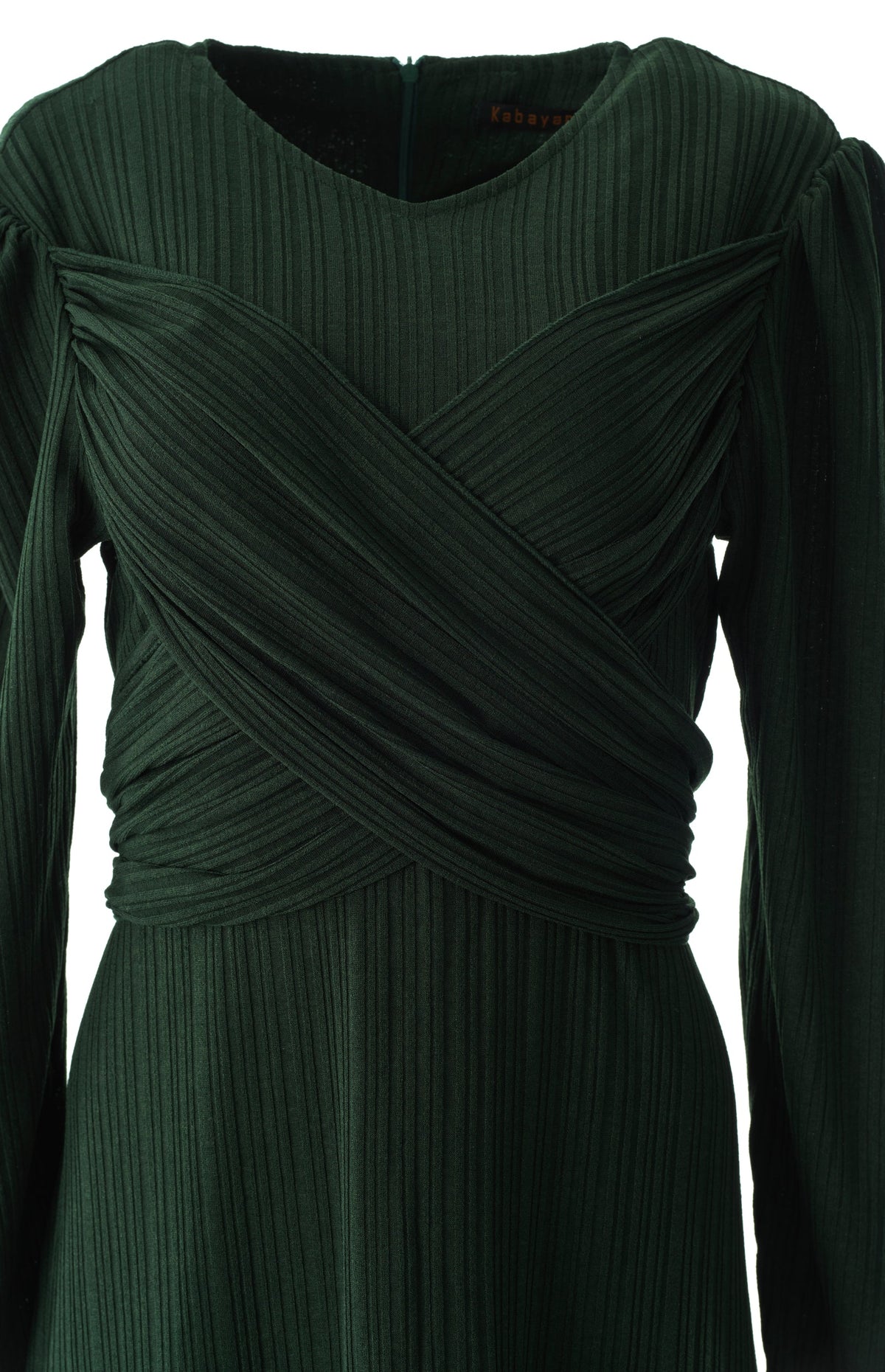 Hunter Green ma chérie ribbed maxi dress Kabayare