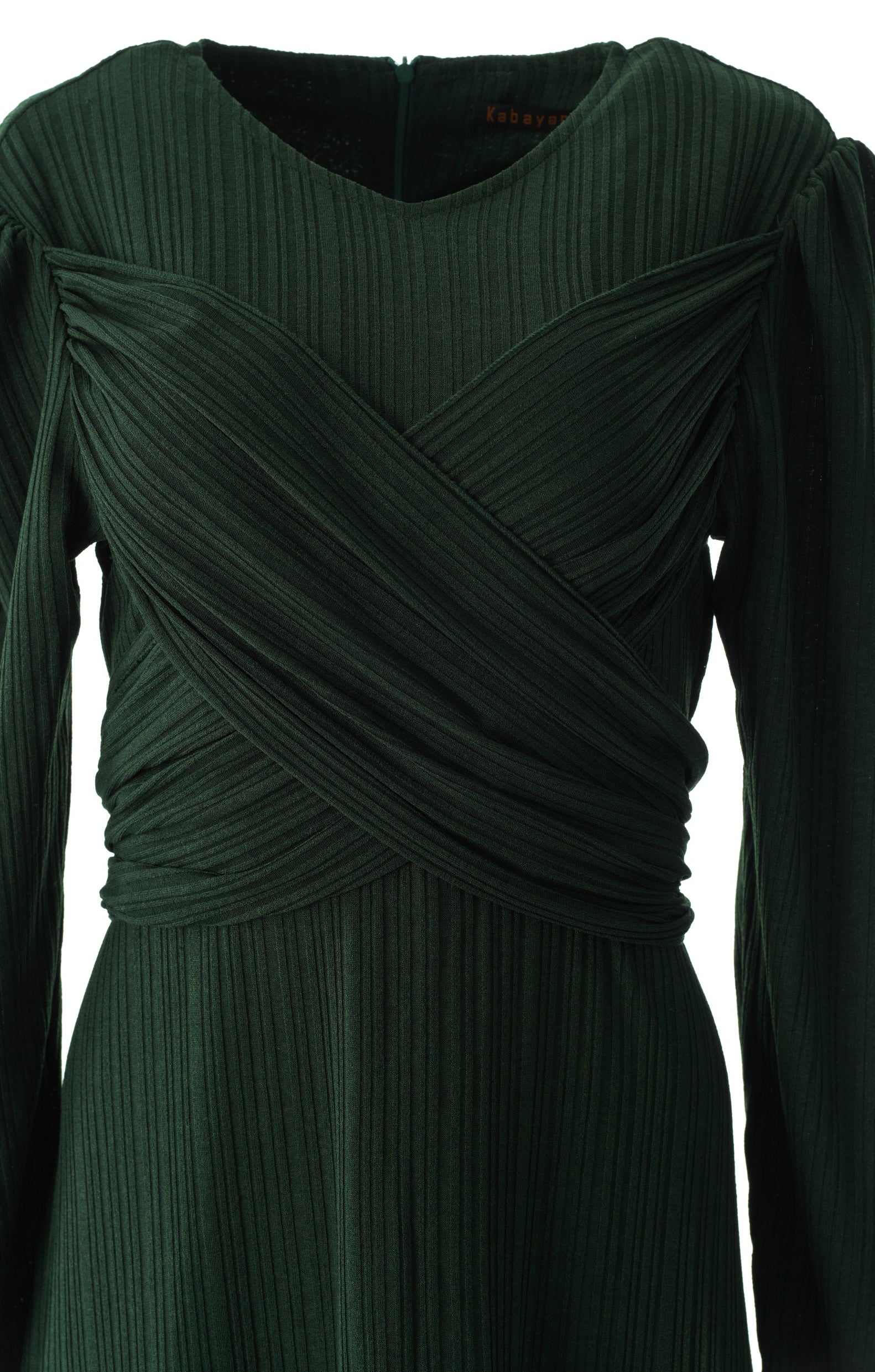 Hunter Green ma chérie ribbed maxi dress Kabayare