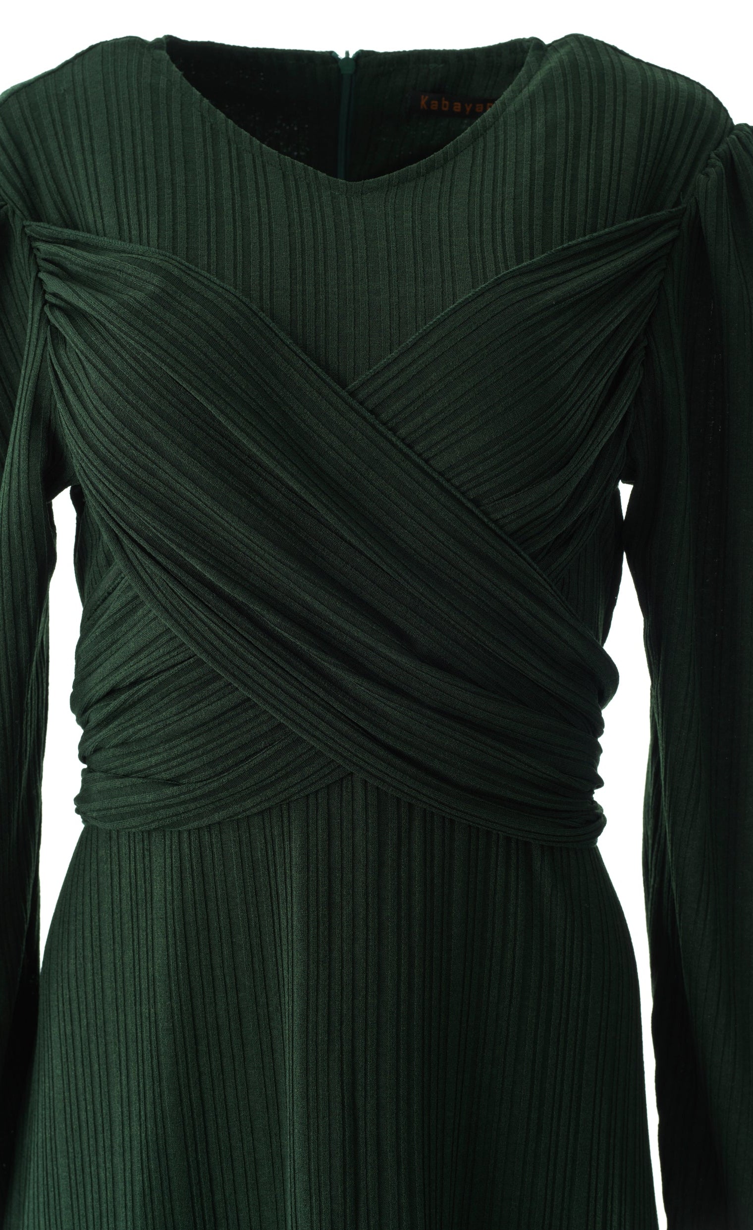Hunter Green ma chérie ribbed maxi dress Kabayare