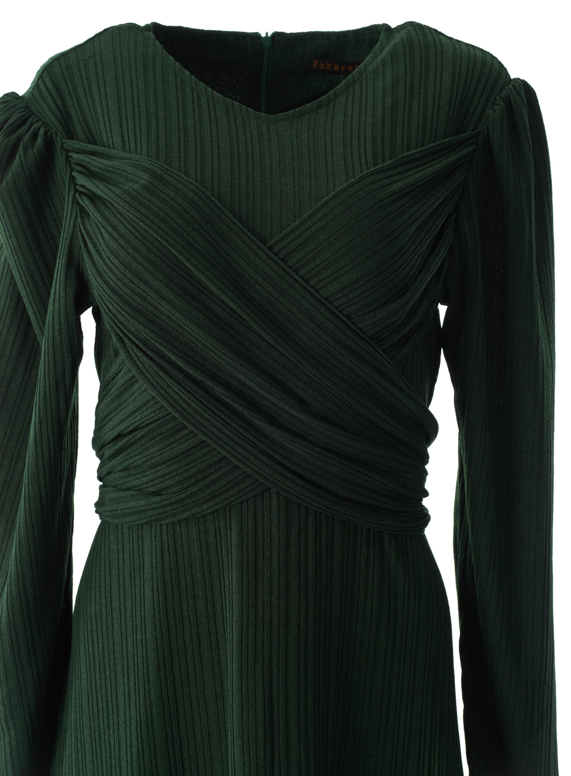Hunter Green ma chérie ribbed maxi dress Kabayare