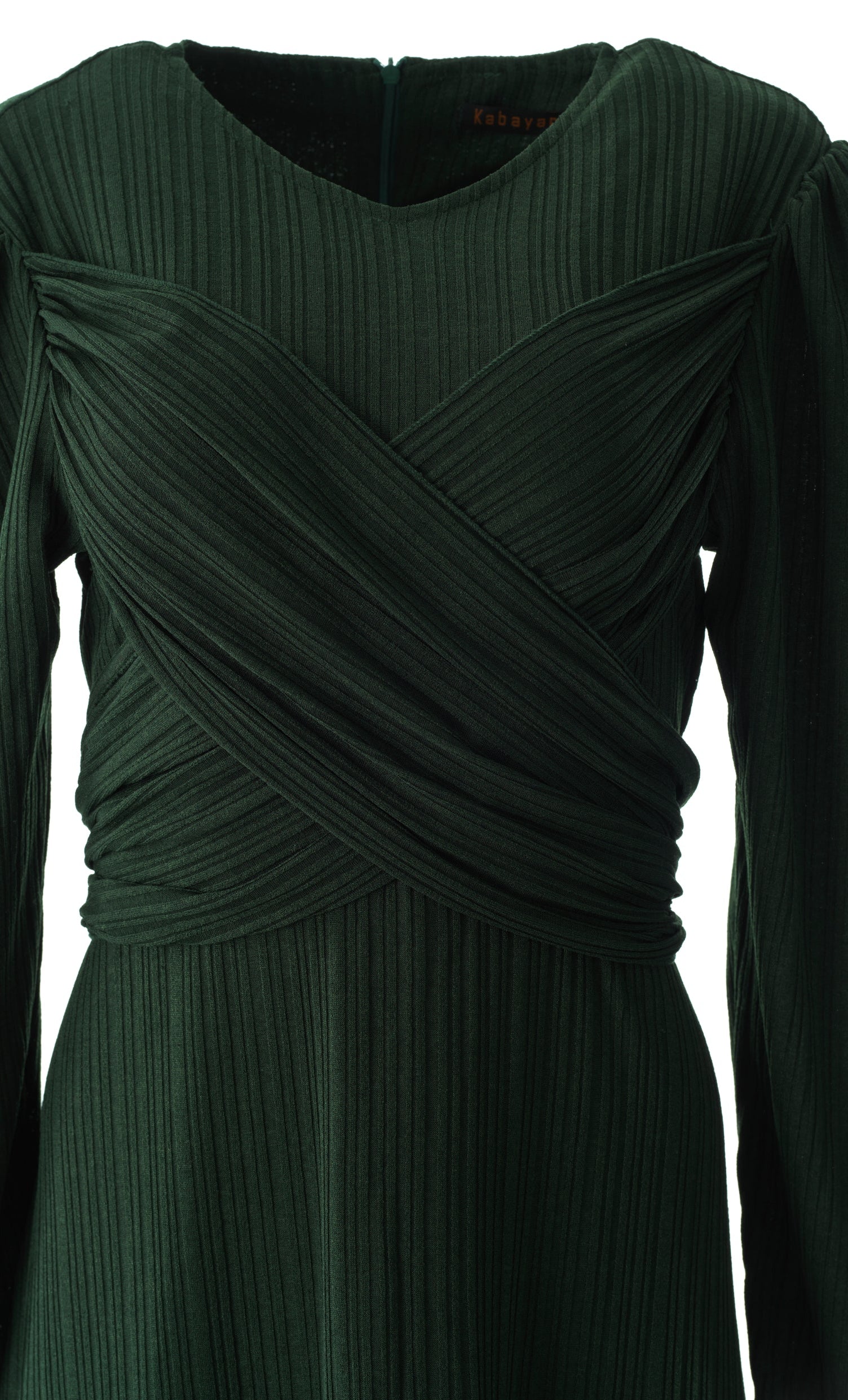 Hunter Green ma chérie ribbed maxi dress Kabayare
