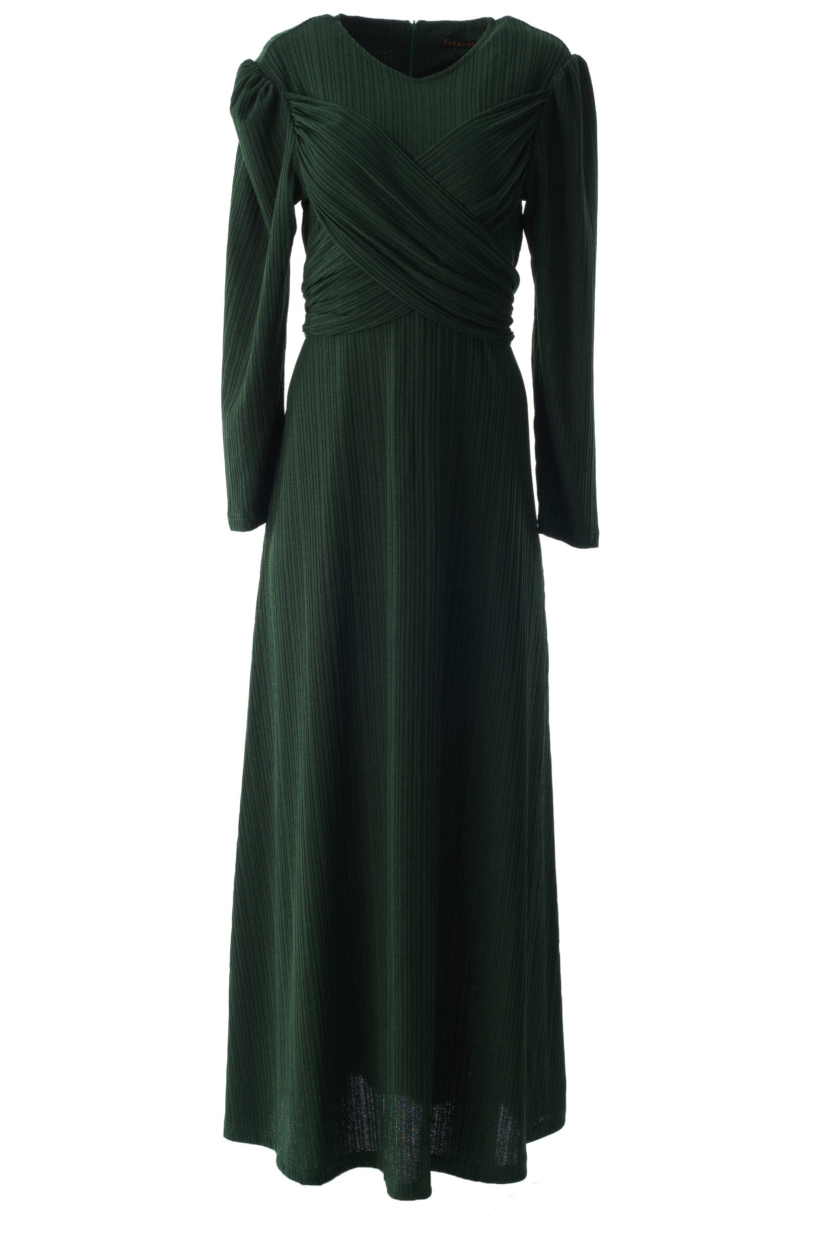 Hunter Green ma chérie ribbed maxi dress Kabayare