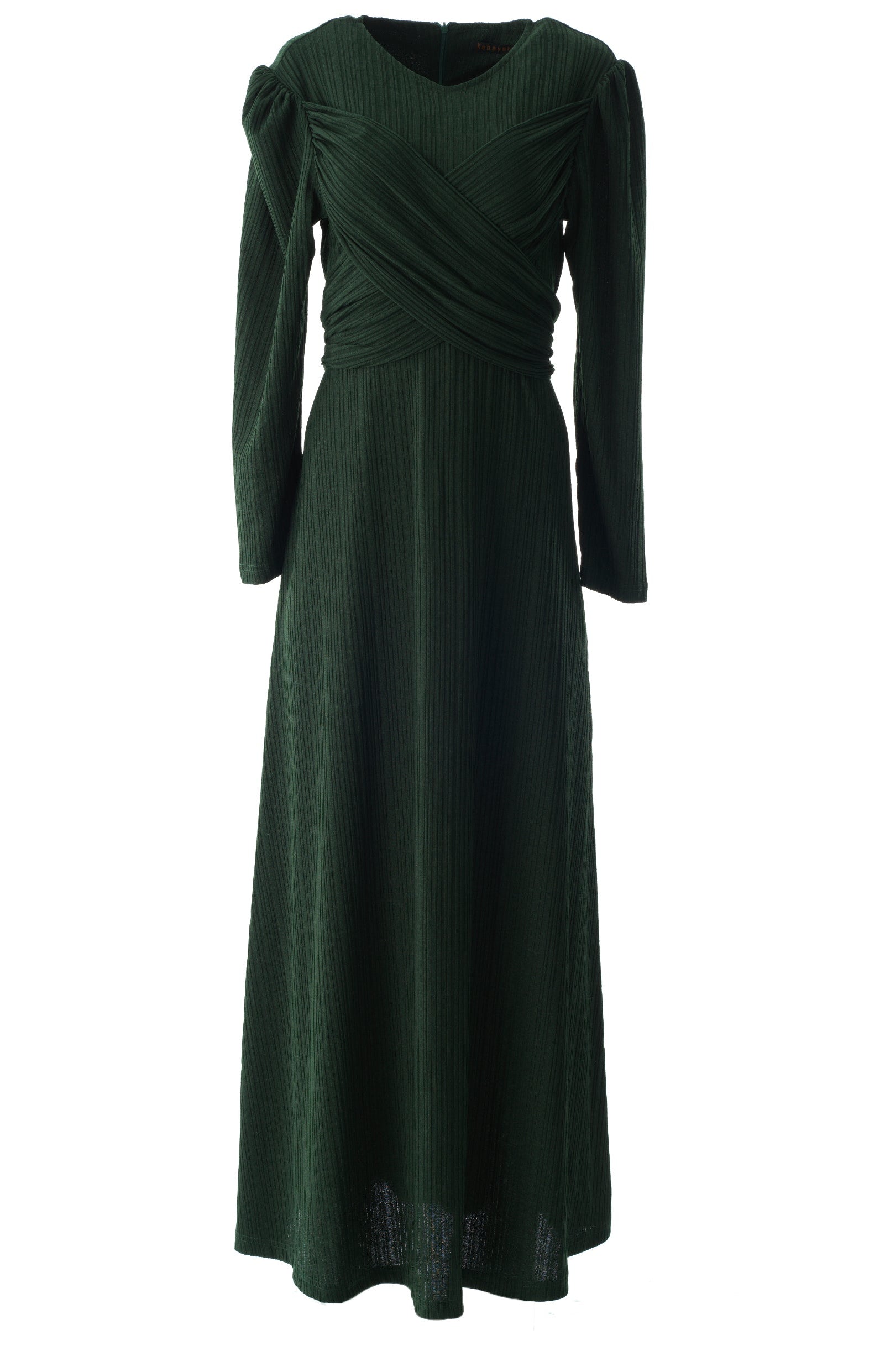 Hunter Green ma chérie ribbed maxi dress Kabayare