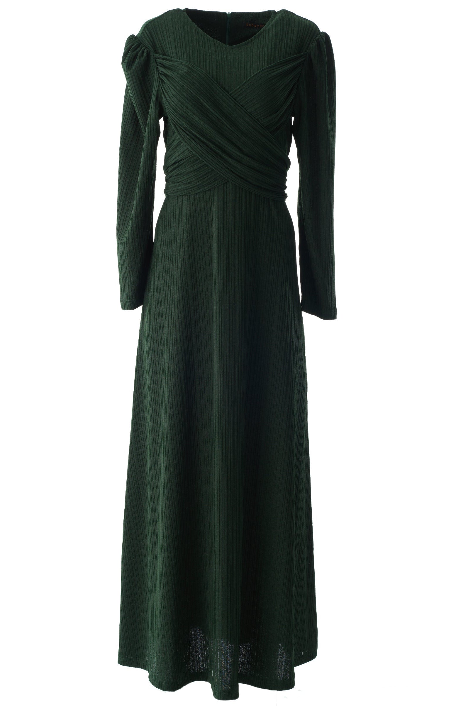 Hunter Green ma chérie ribbed maxi dress Kabayare