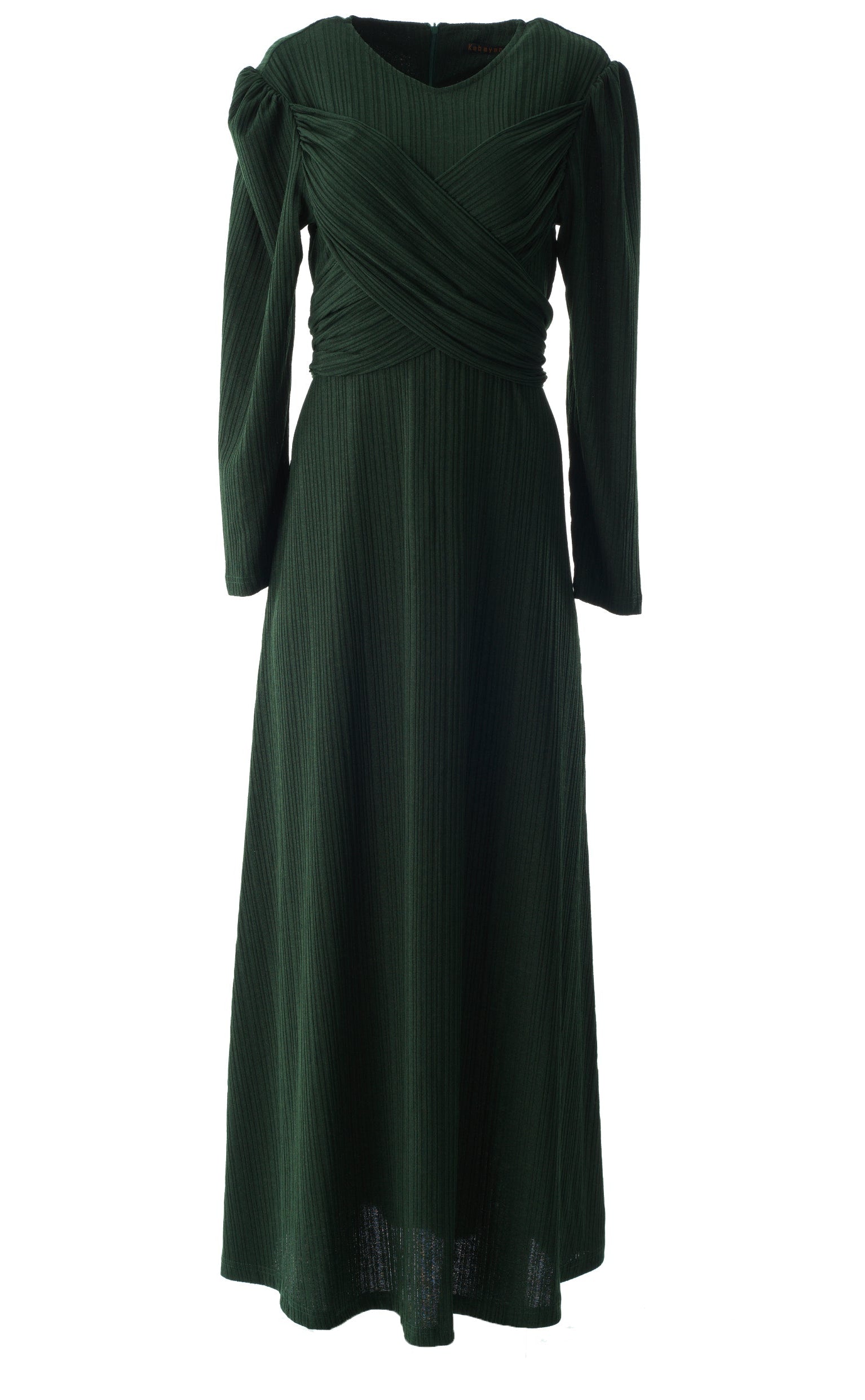 Hunter Green ma chérie ribbed maxi dress Kabayare