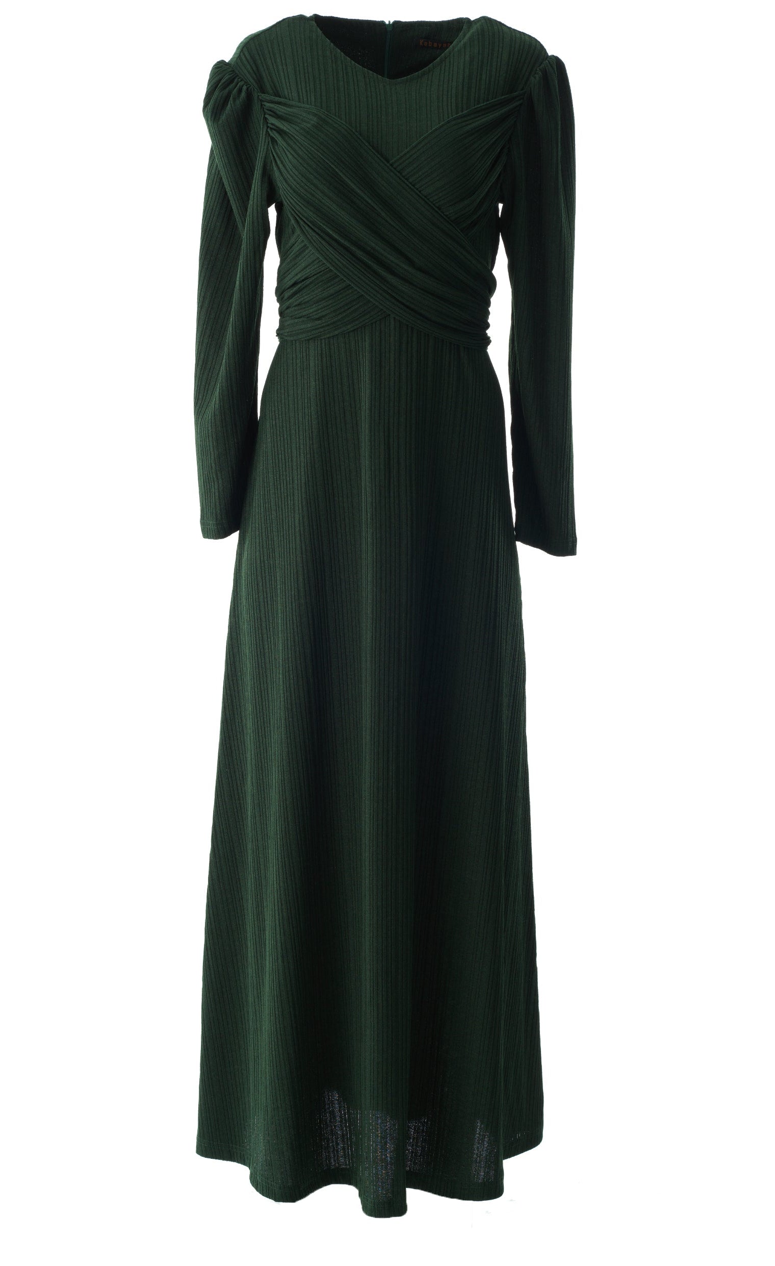 Hunter Green ma chérie ribbed maxi dress Kabayare
