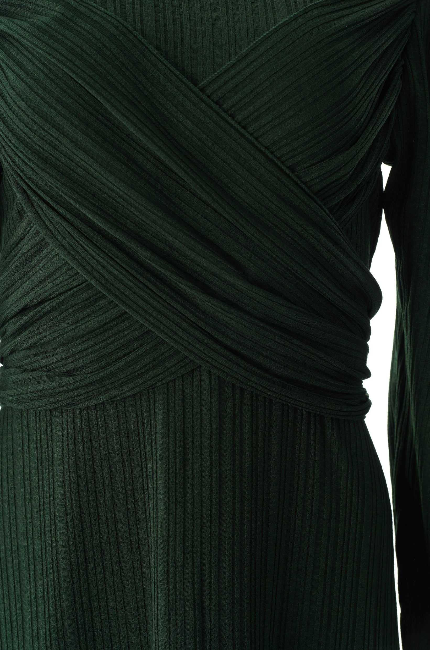 Hunter Green ma chérie ribbed maxi dress Kabayare