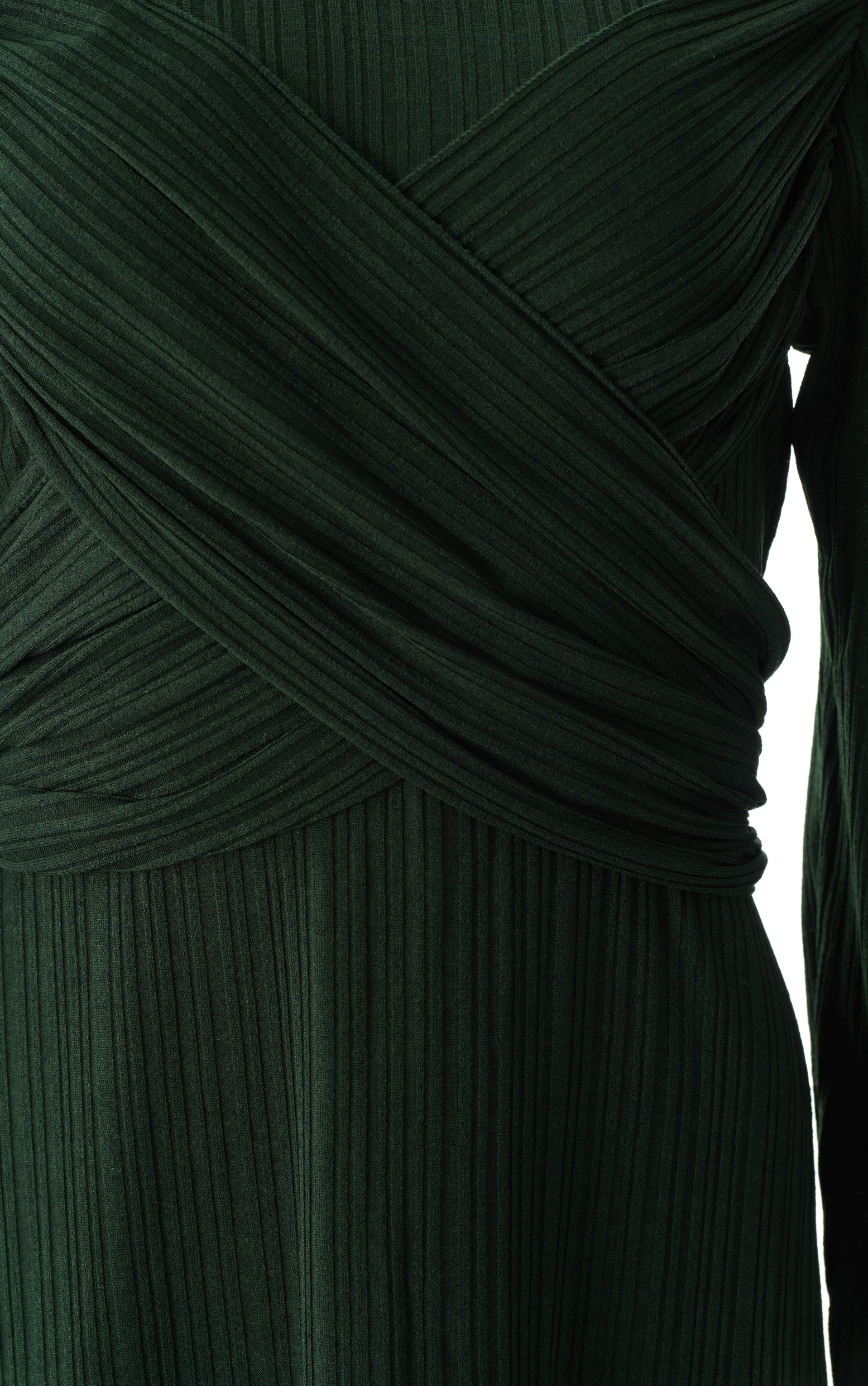 Hunter Green ma chérie ribbed maxi dress Kabayare