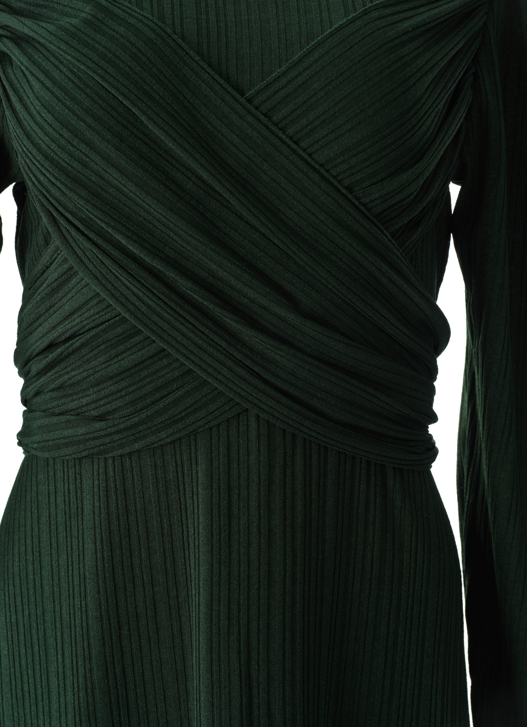 Hunter Green ma chérie ribbed maxi dress Kabayare