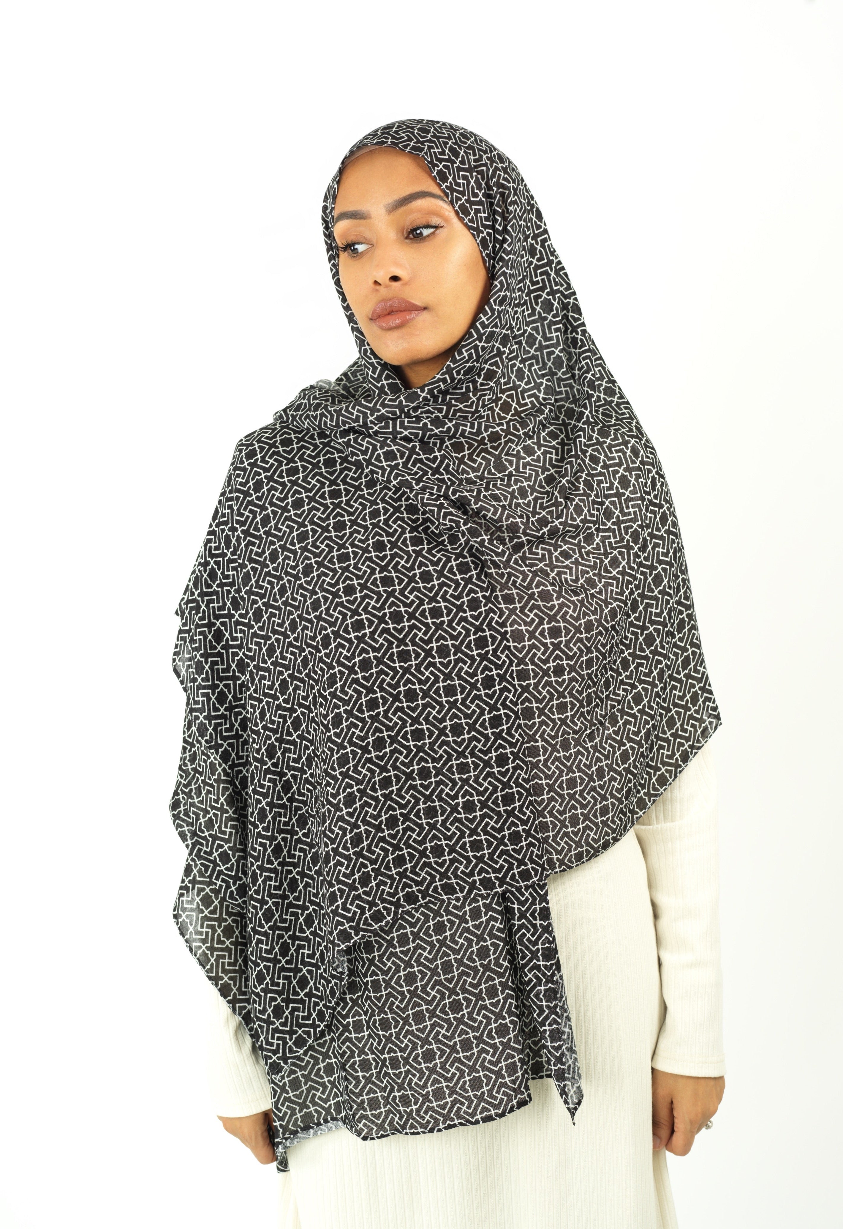 Ilham modal print hijab Kabayare