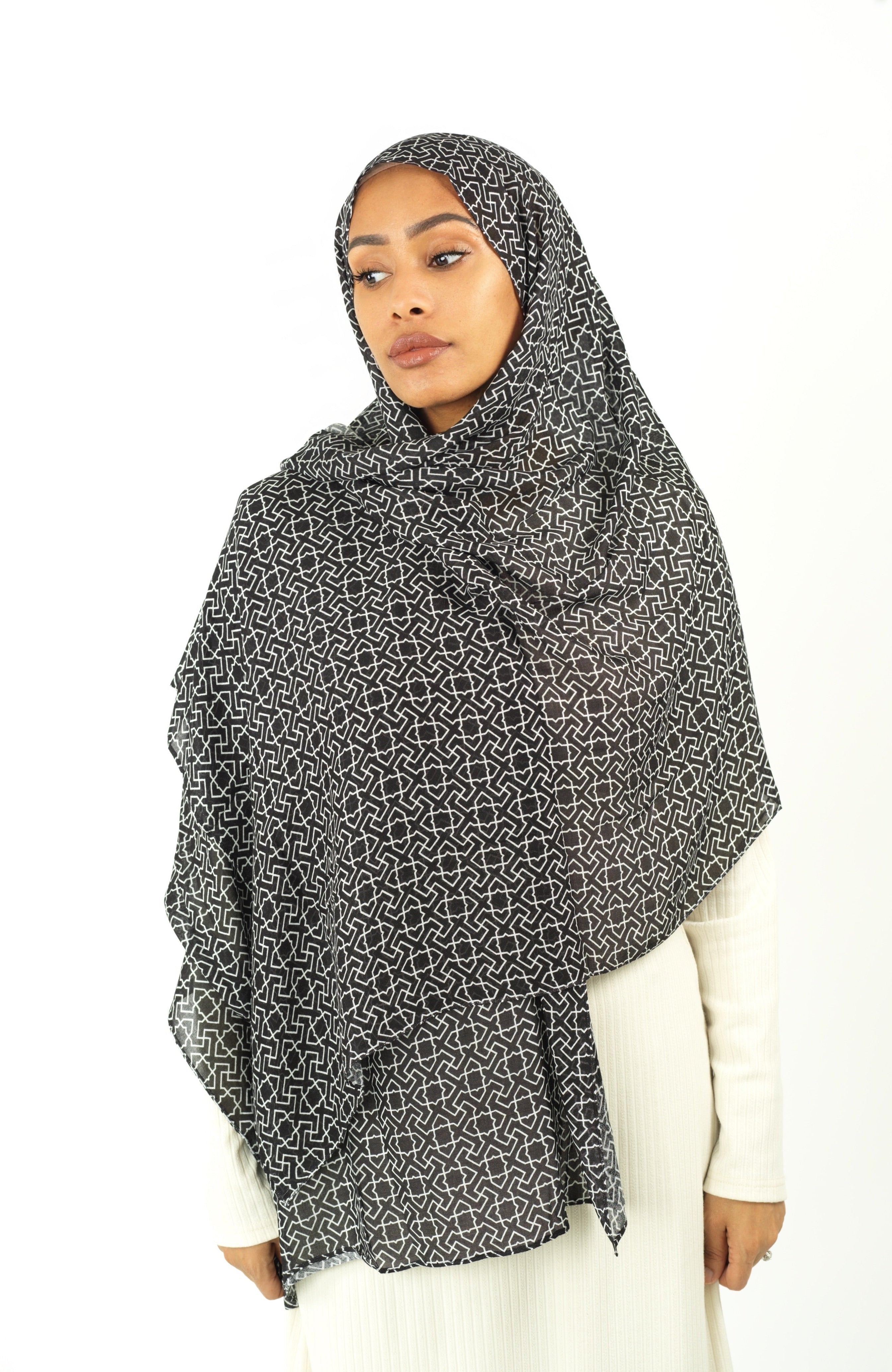 Ilham modal print hijab Kabayare