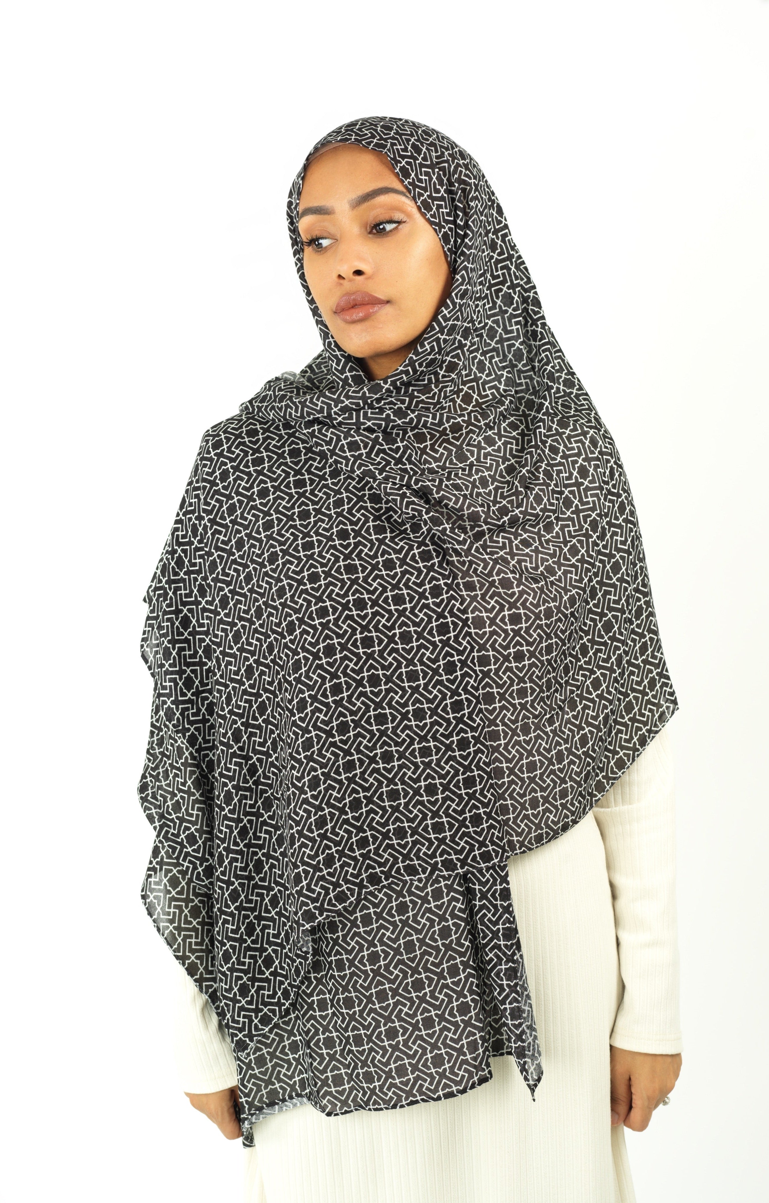 Ilham modal print hijab Kabayare