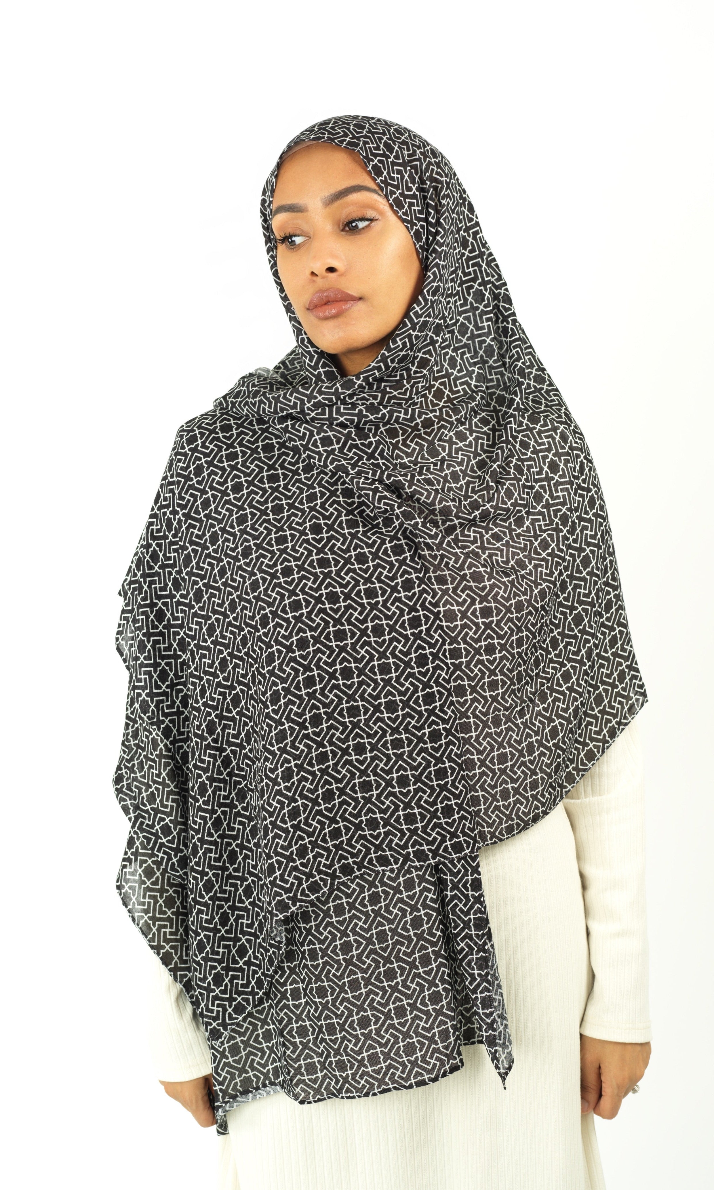 Ilham modal print hijab Kabayare