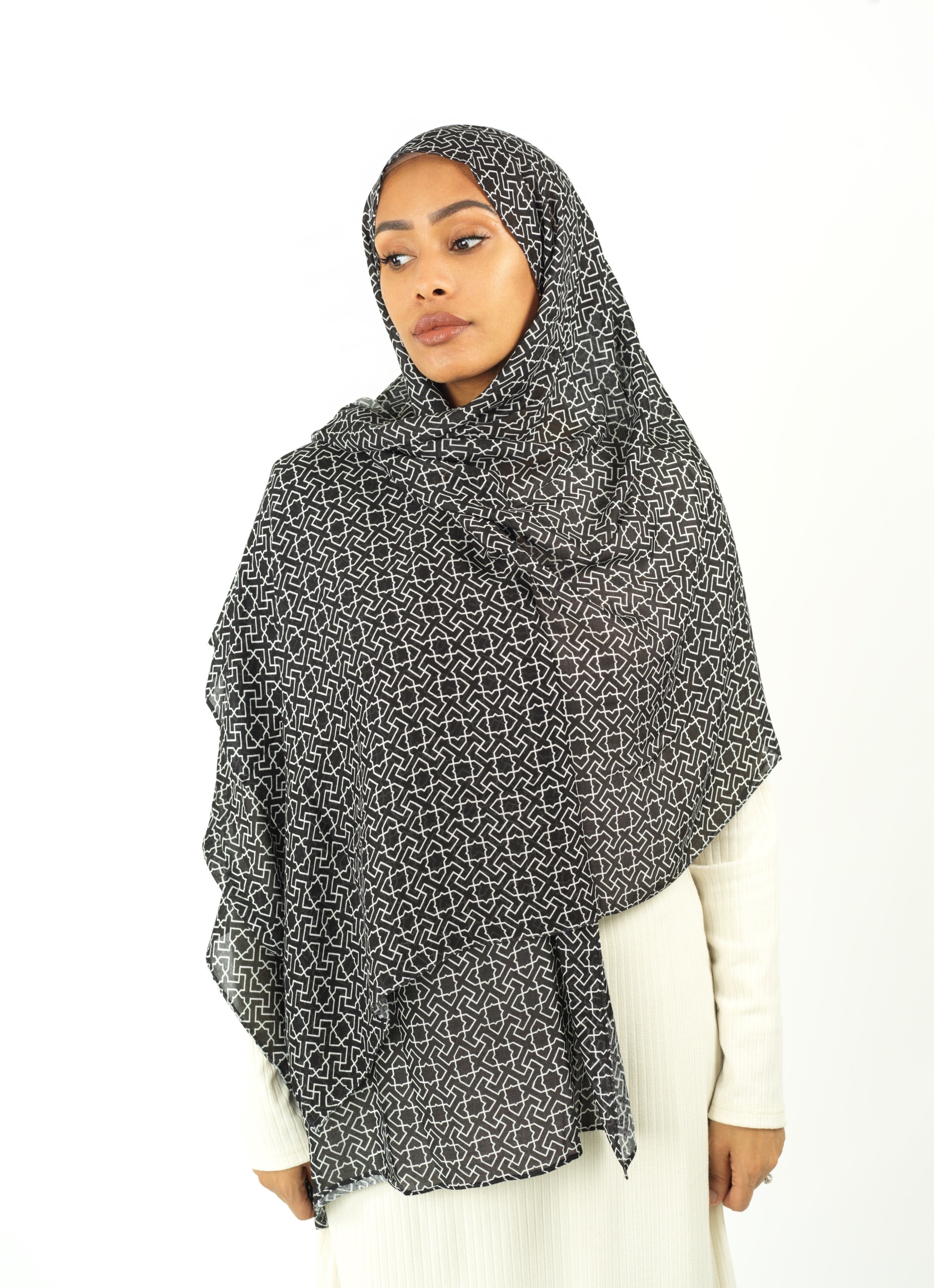 Ilham modal print hijab Kabayare