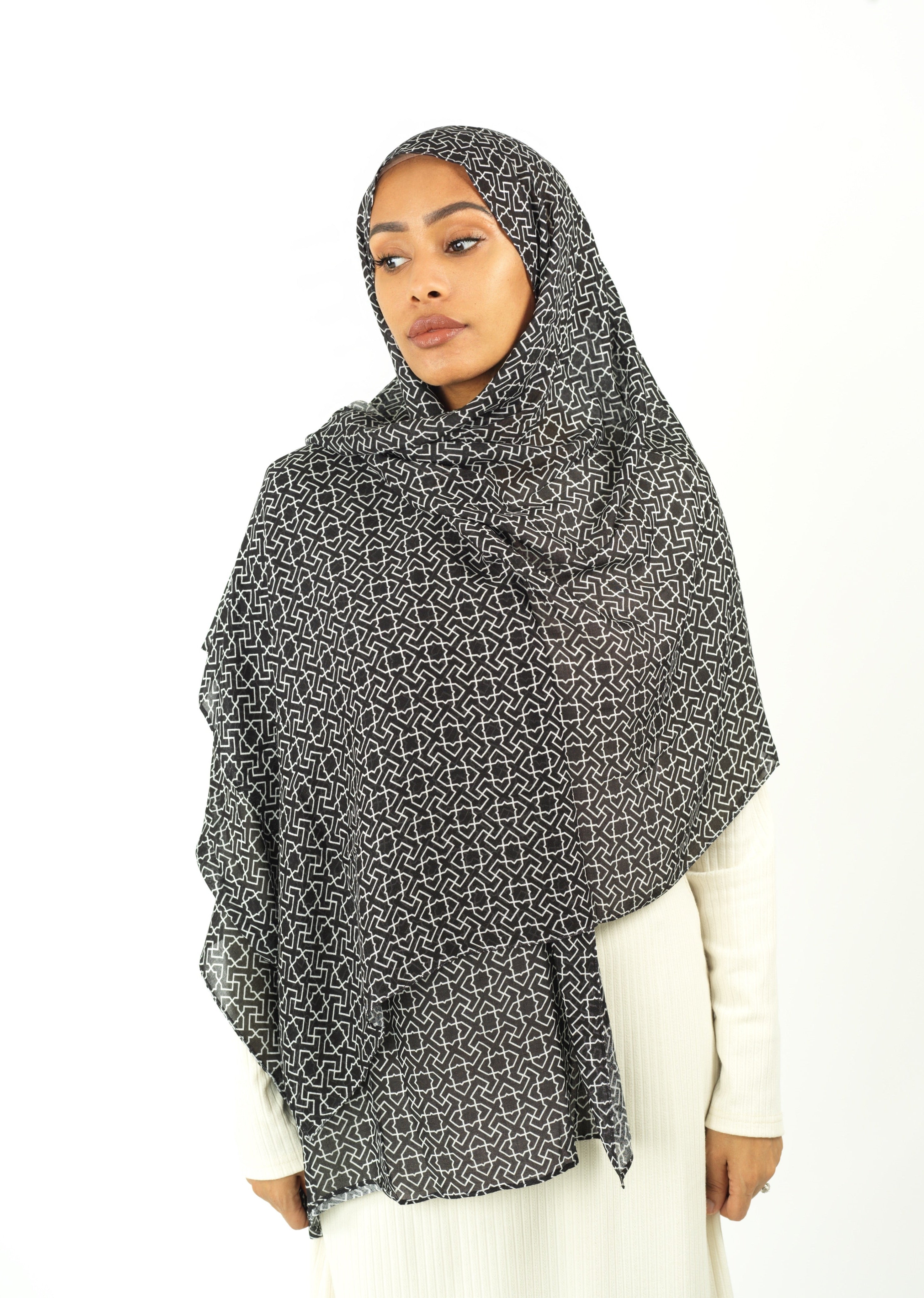 Ilham modal print hijab Kabayare