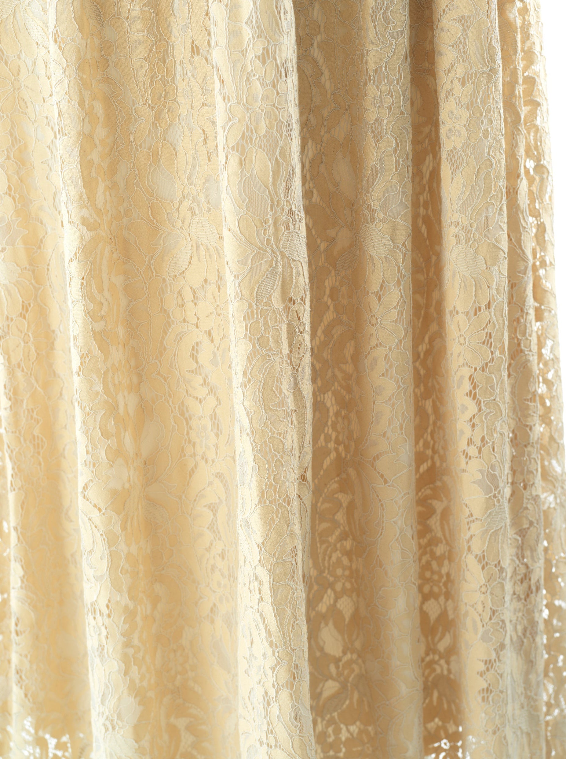 Ivory Romantic and feminine lace maxi dress Kabayare