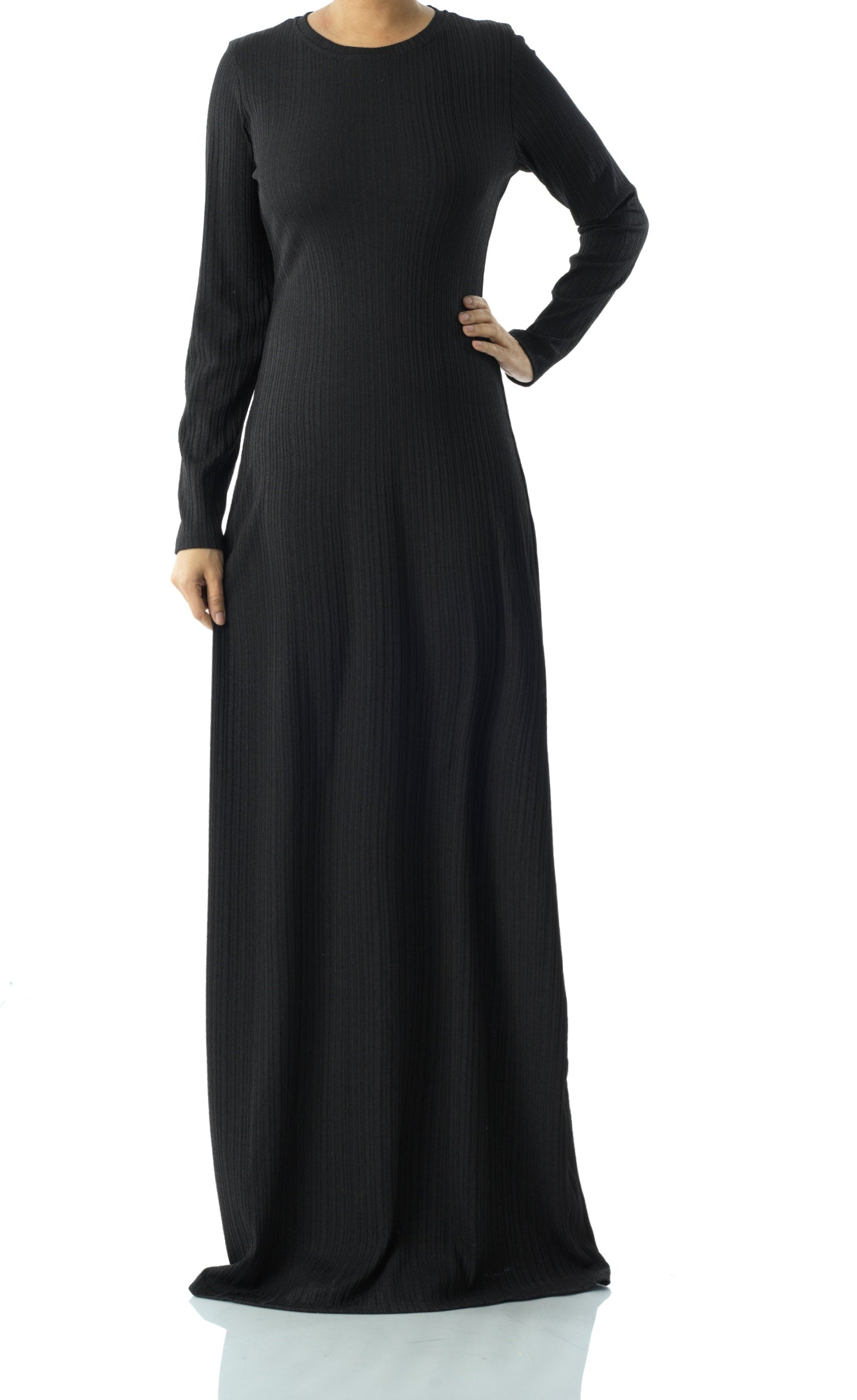 Julia Ribbed Round Neck maxi dress Kabayare