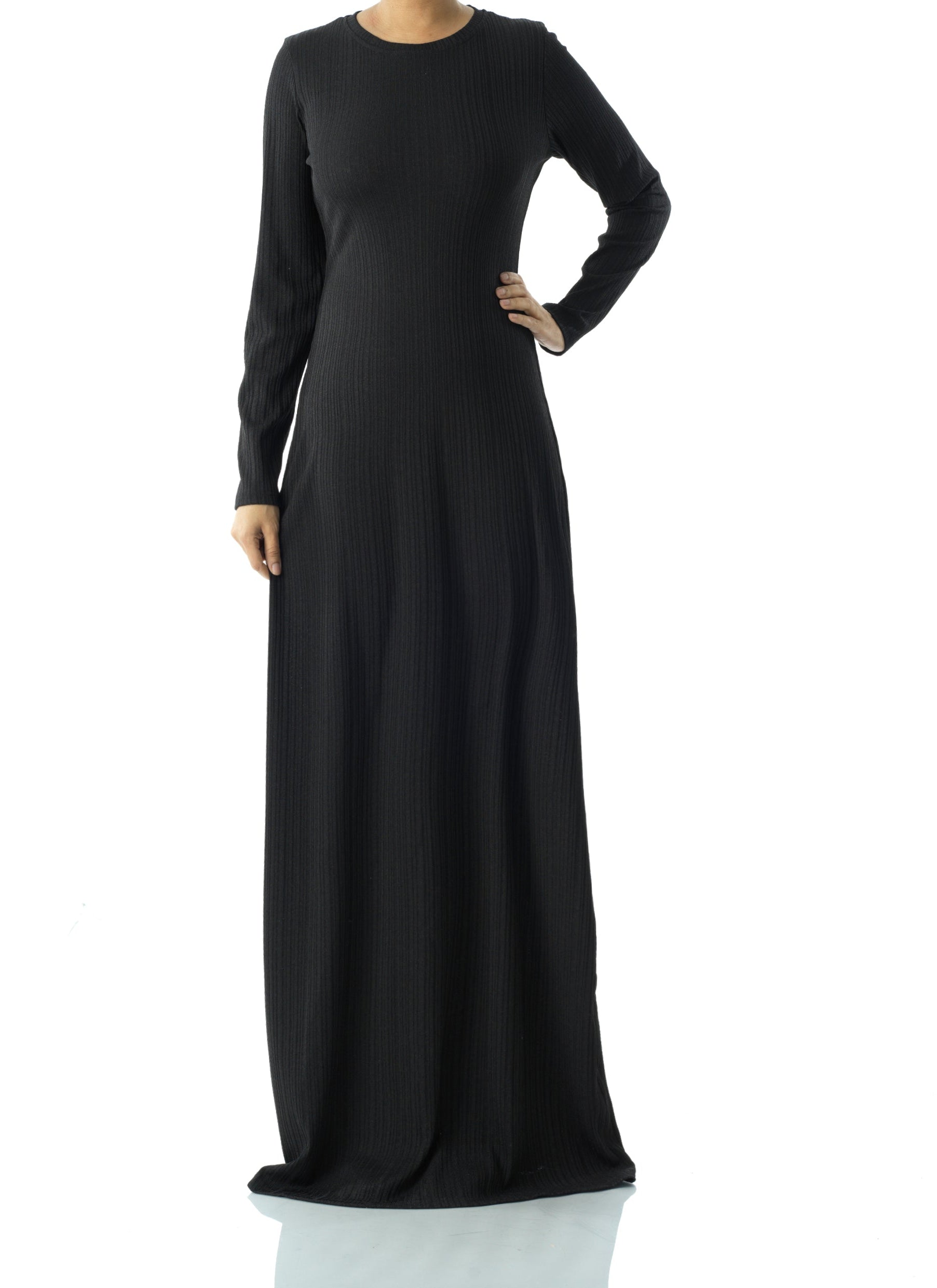 Julia Ribbed Round Neck maxi dress Kabayare