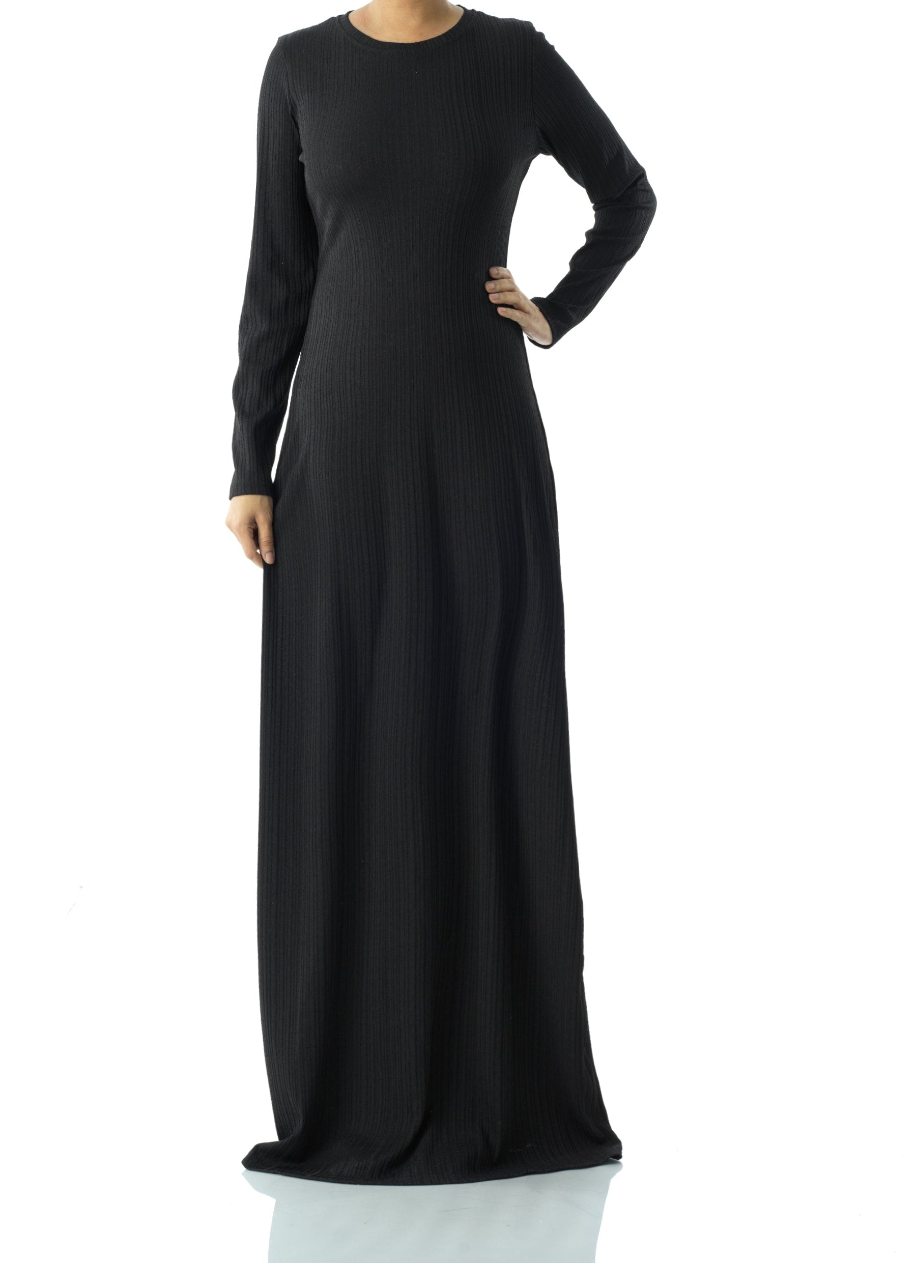 Julia Ribbed Round Neck maxi dress Kabayare