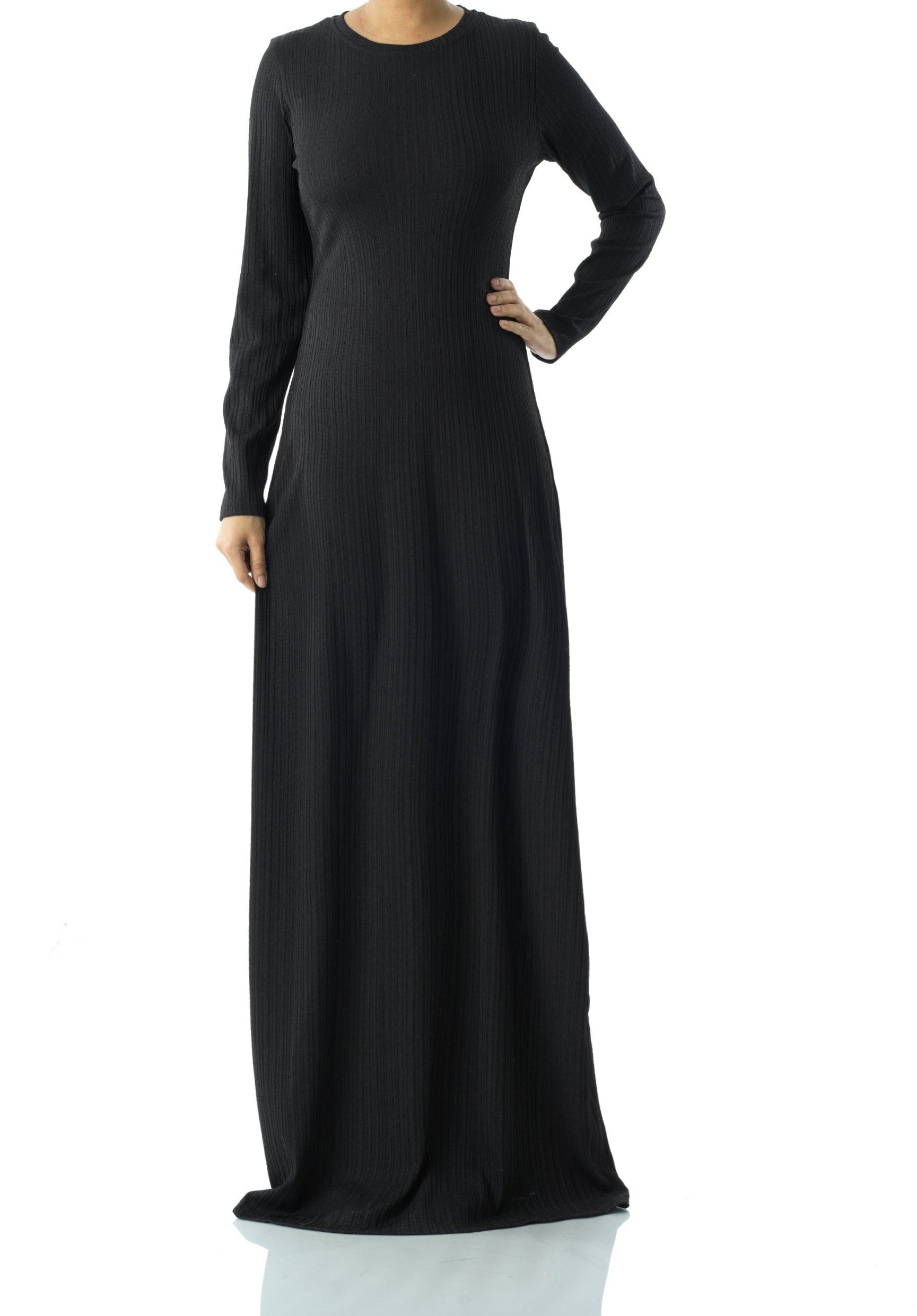 Julia Ribbed Round Neck maxi dress Kabayare