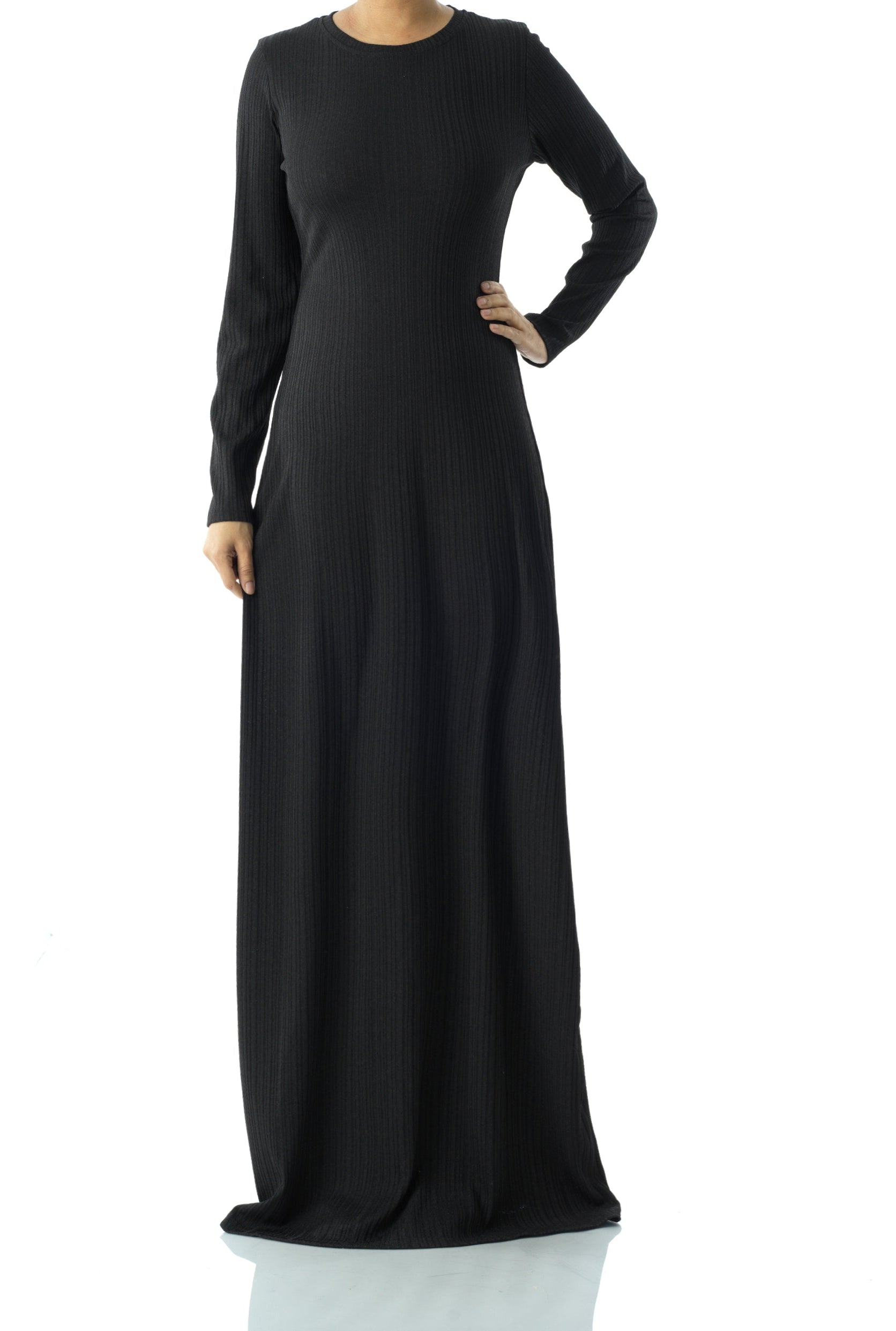 Julia Ribbed Round Neck maxi dress Kabayare