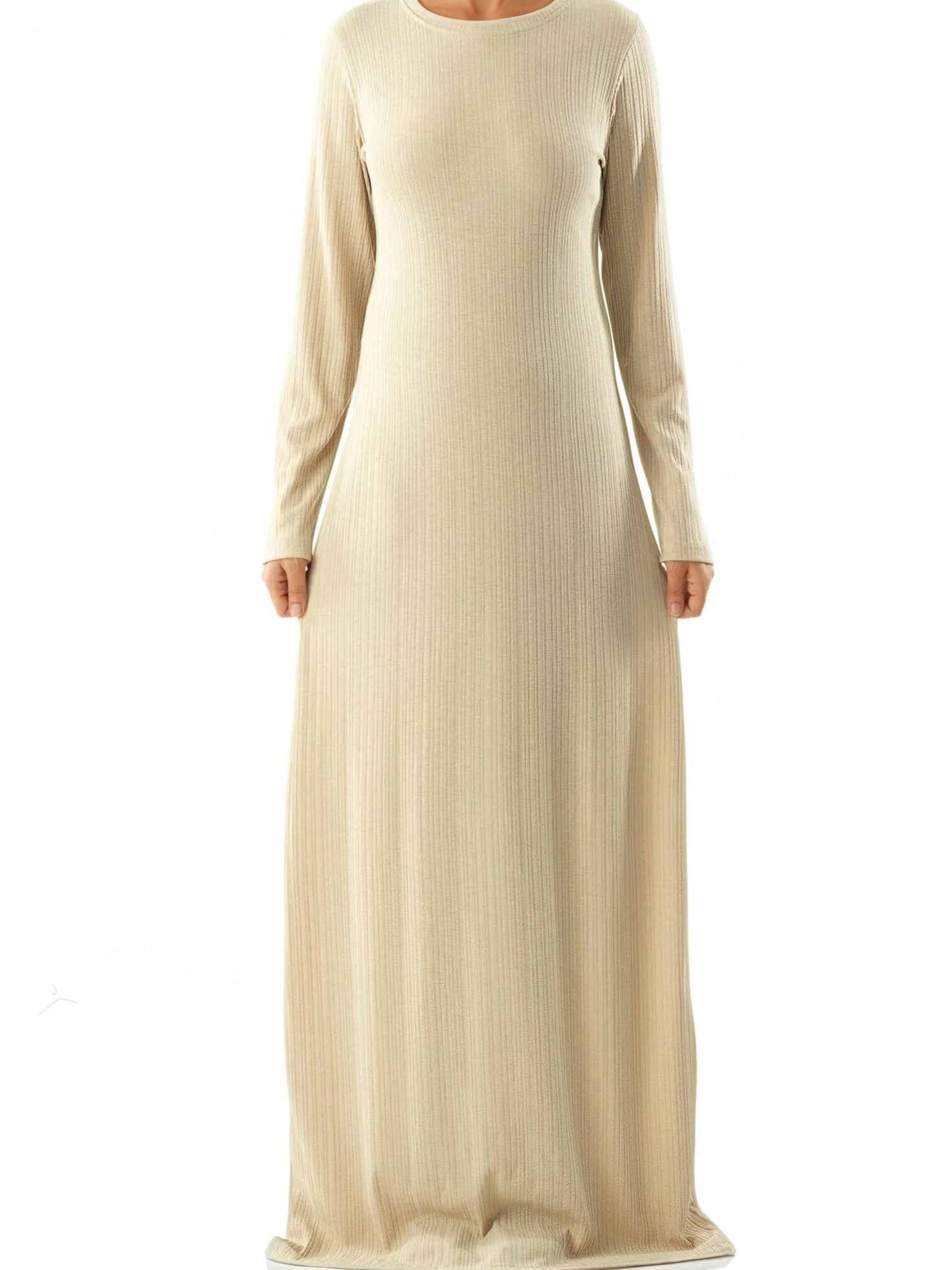 Julia Ribbed Round Neck maxi dress Kabayare