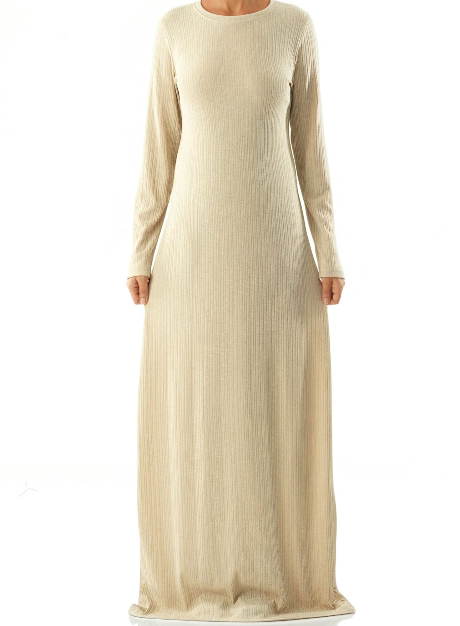 Julia Ribbed Round Neck maxi dress Kabayare