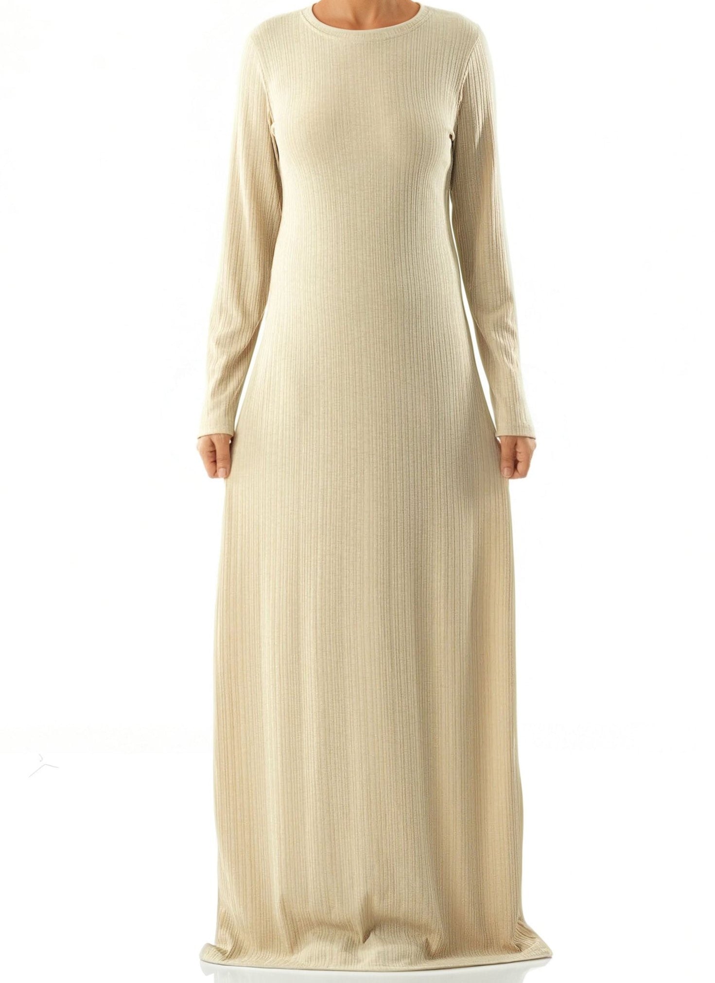 Julia Ribbed Round Neck maxi dress Kabayare
