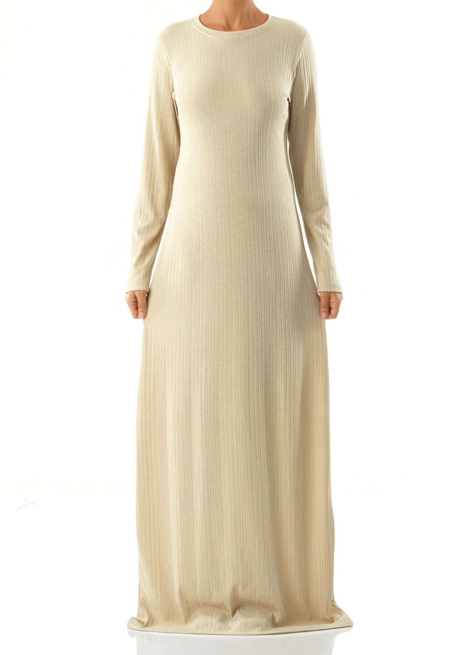 Julia Ribbed Round Neck maxi dress Kabayare