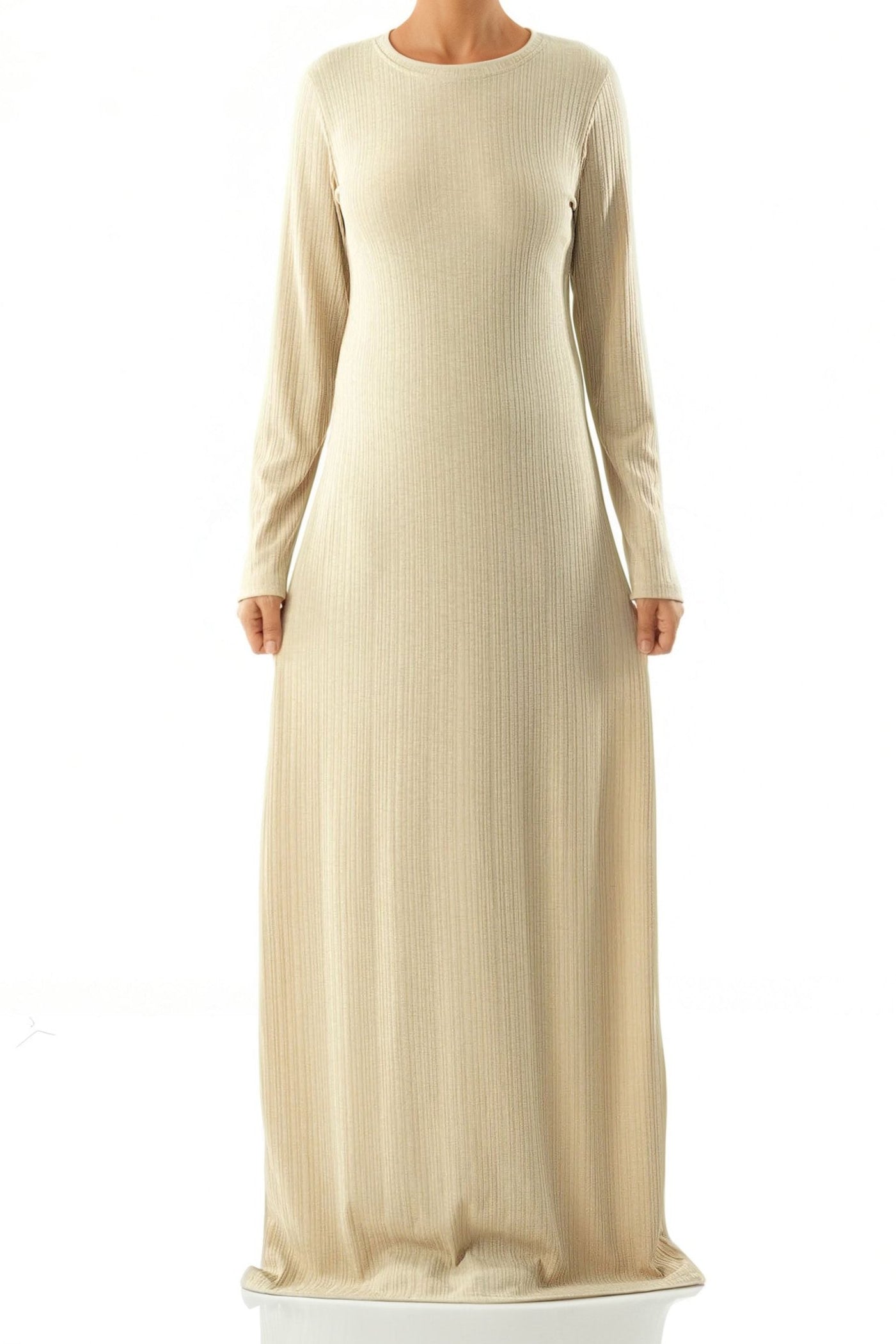 Julia Ribbed Round Neck maxi dress Kabayare