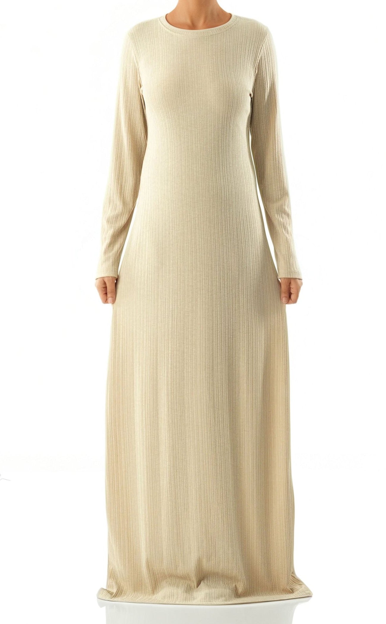Julia Ribbed Round Neck maxi dress Kabayare