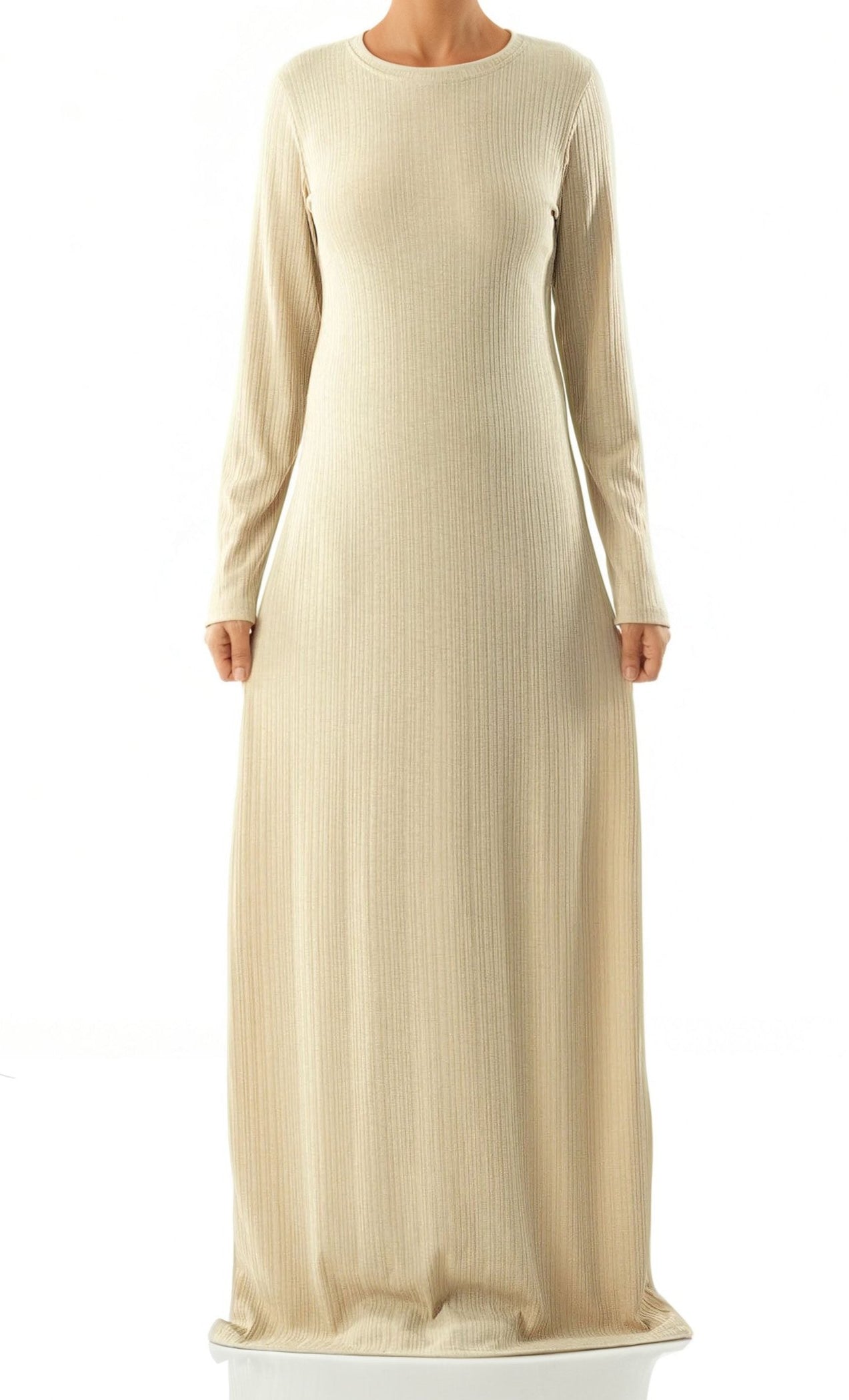 Julia Ribbed Round Neck maxi dress Kabayare