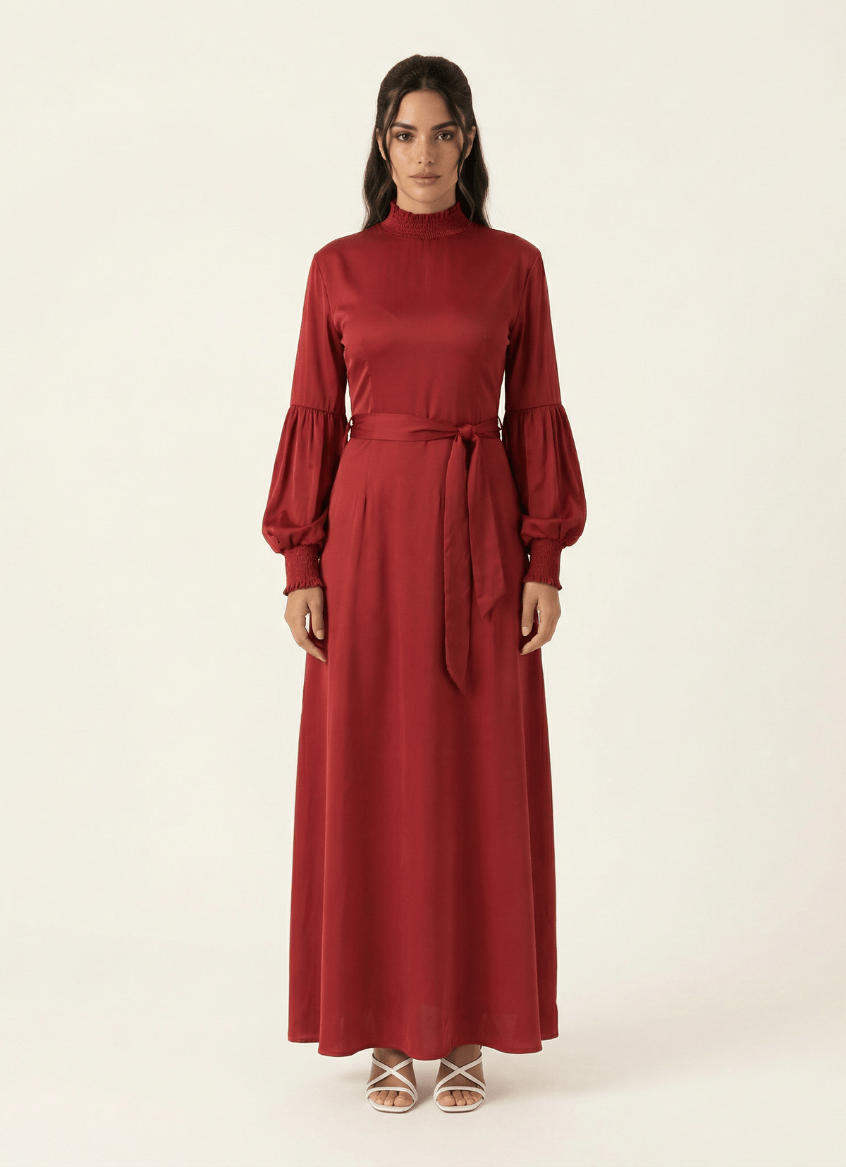 Known To Be Classy Satin Long sleeve Maxi dress Kabayare