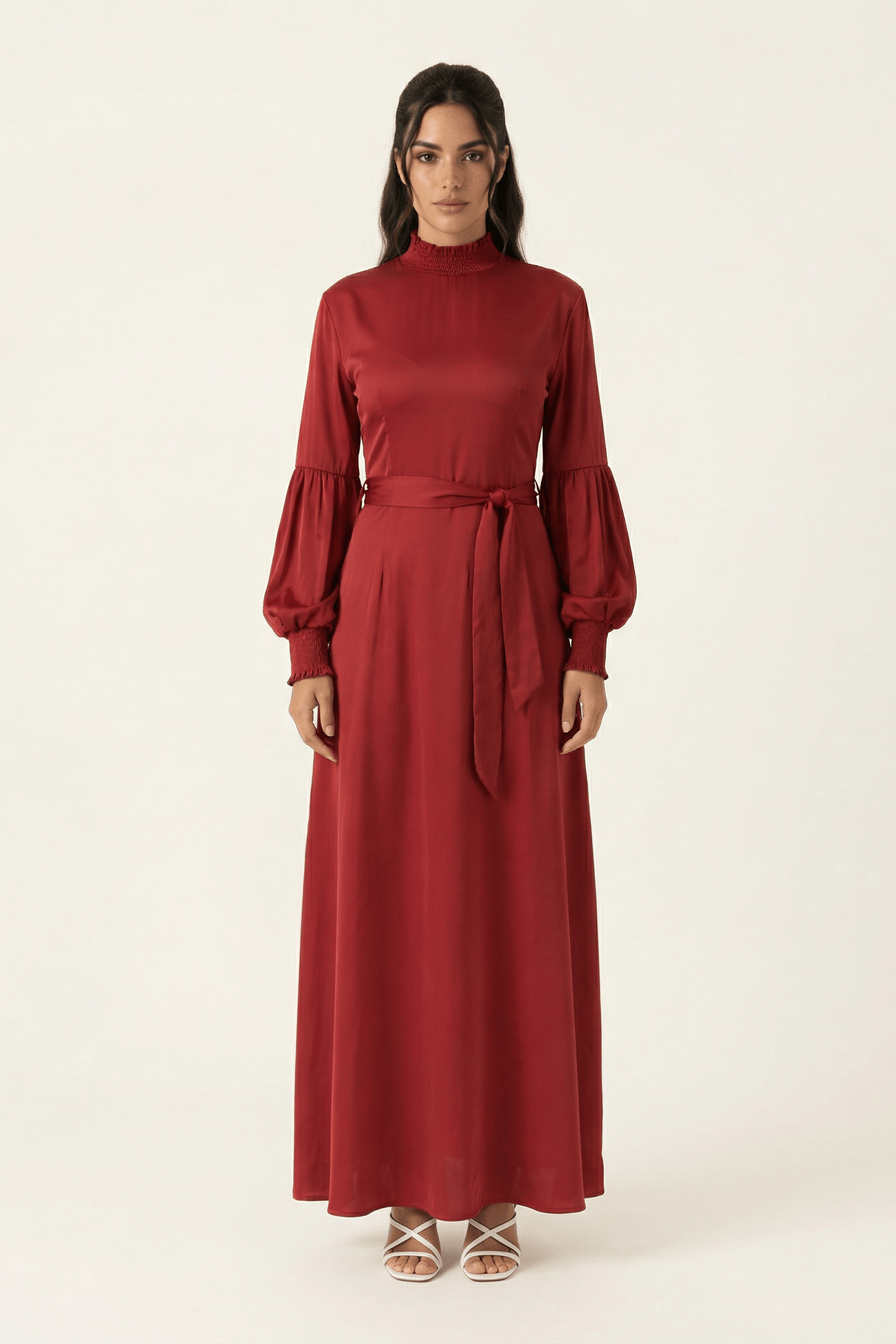 Known To Be Classy Satin Long sleeve Maxi dress Kabayare