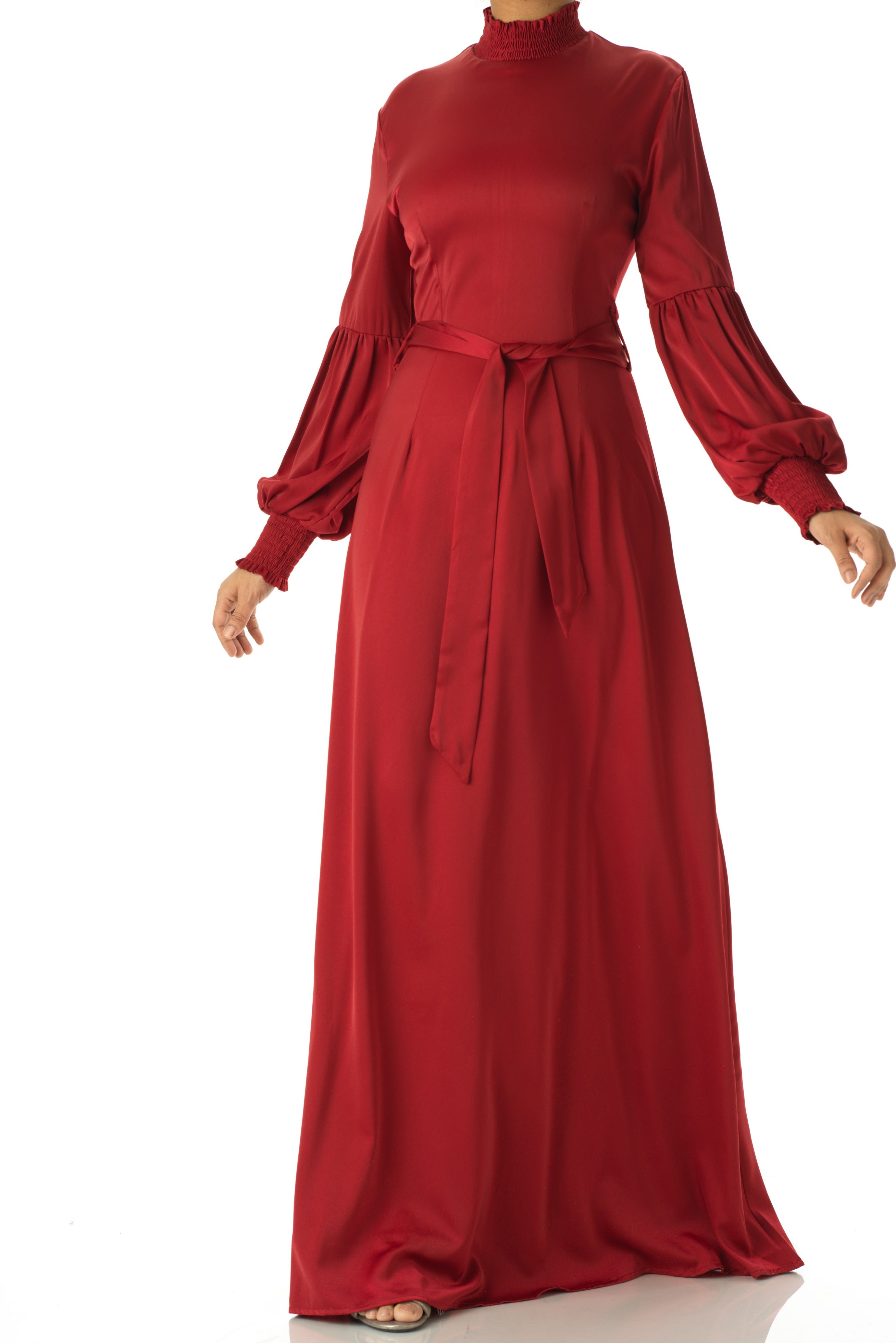 Known To Be Classy Satin Long sleeve Maxi dress Kabayare