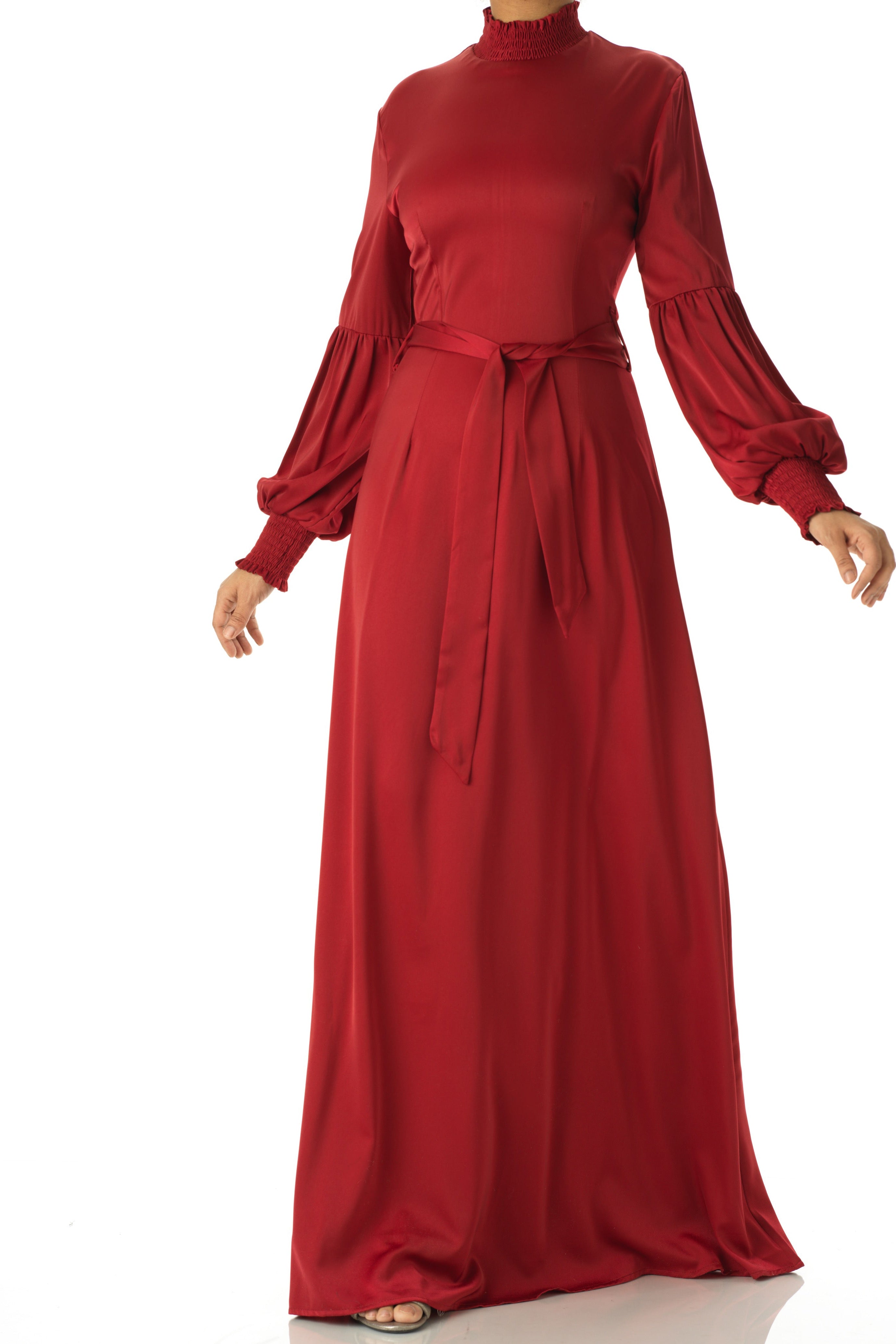 Known To Be Classy Satin Long sleeve Maxi dress Kabayare