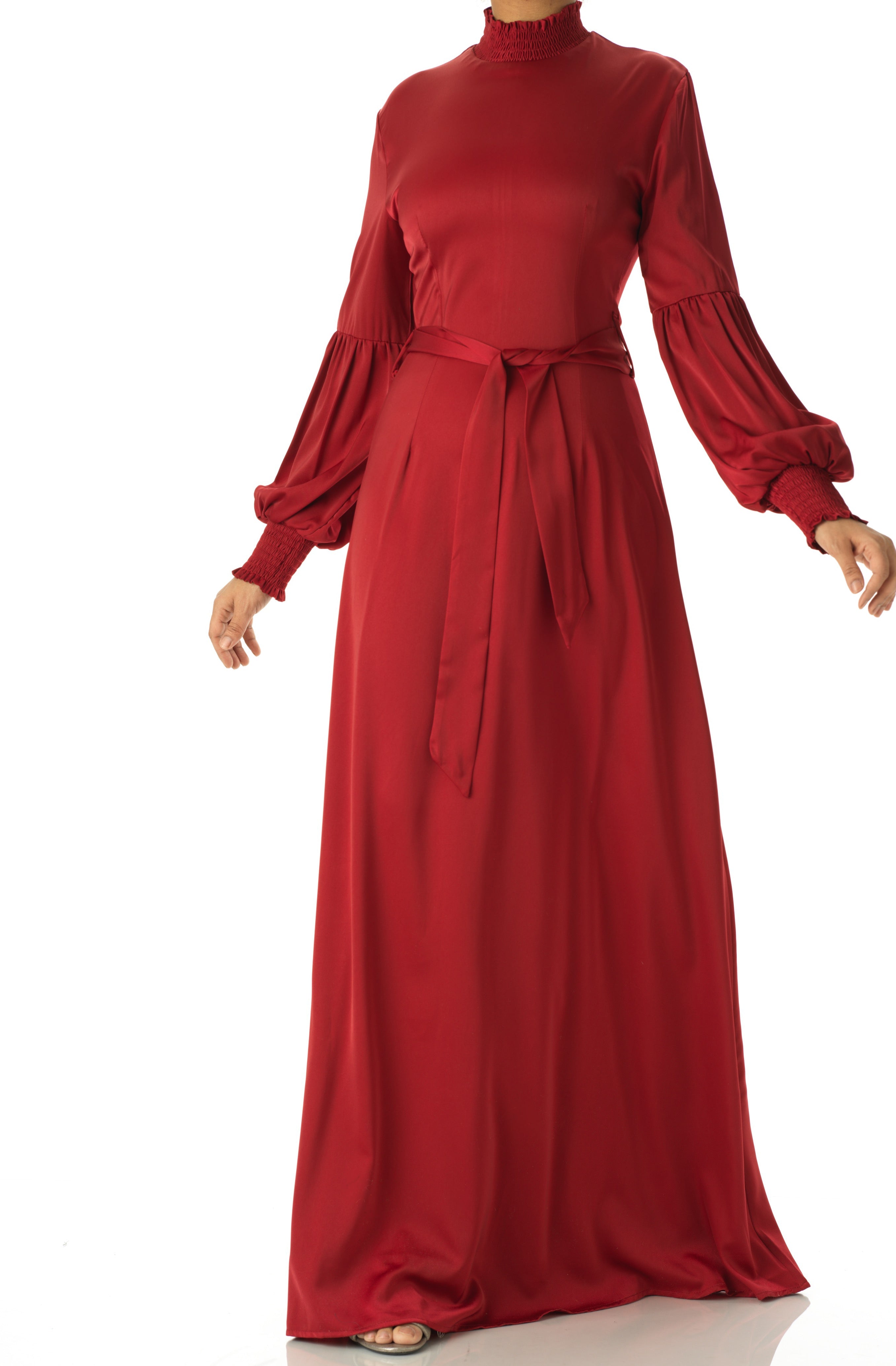 Known To Be Classy Satin Long sleeve Maxi dress Kabayare