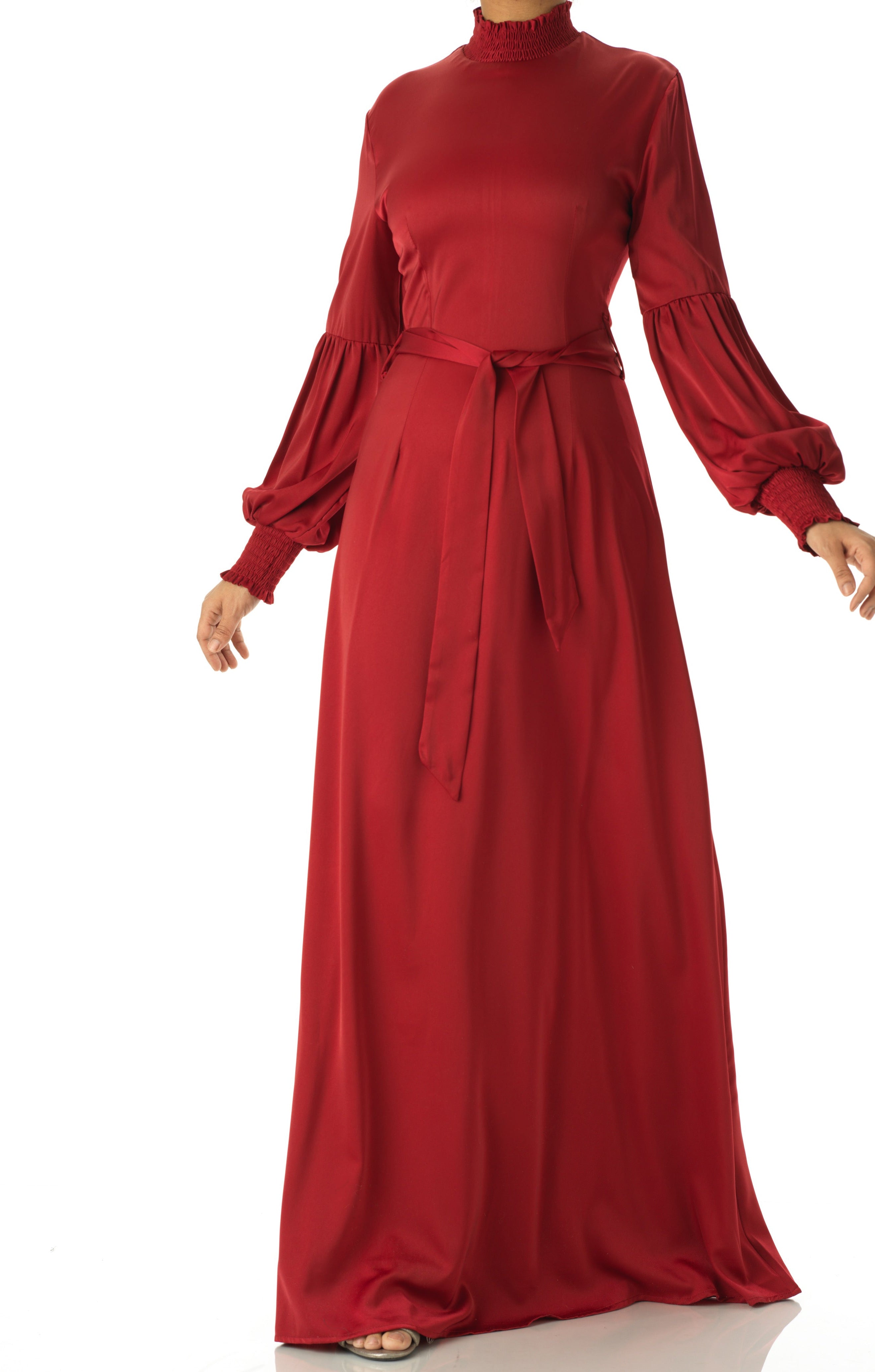Known To Be Classy Satin Long sleeve Maxi dress Kabayare