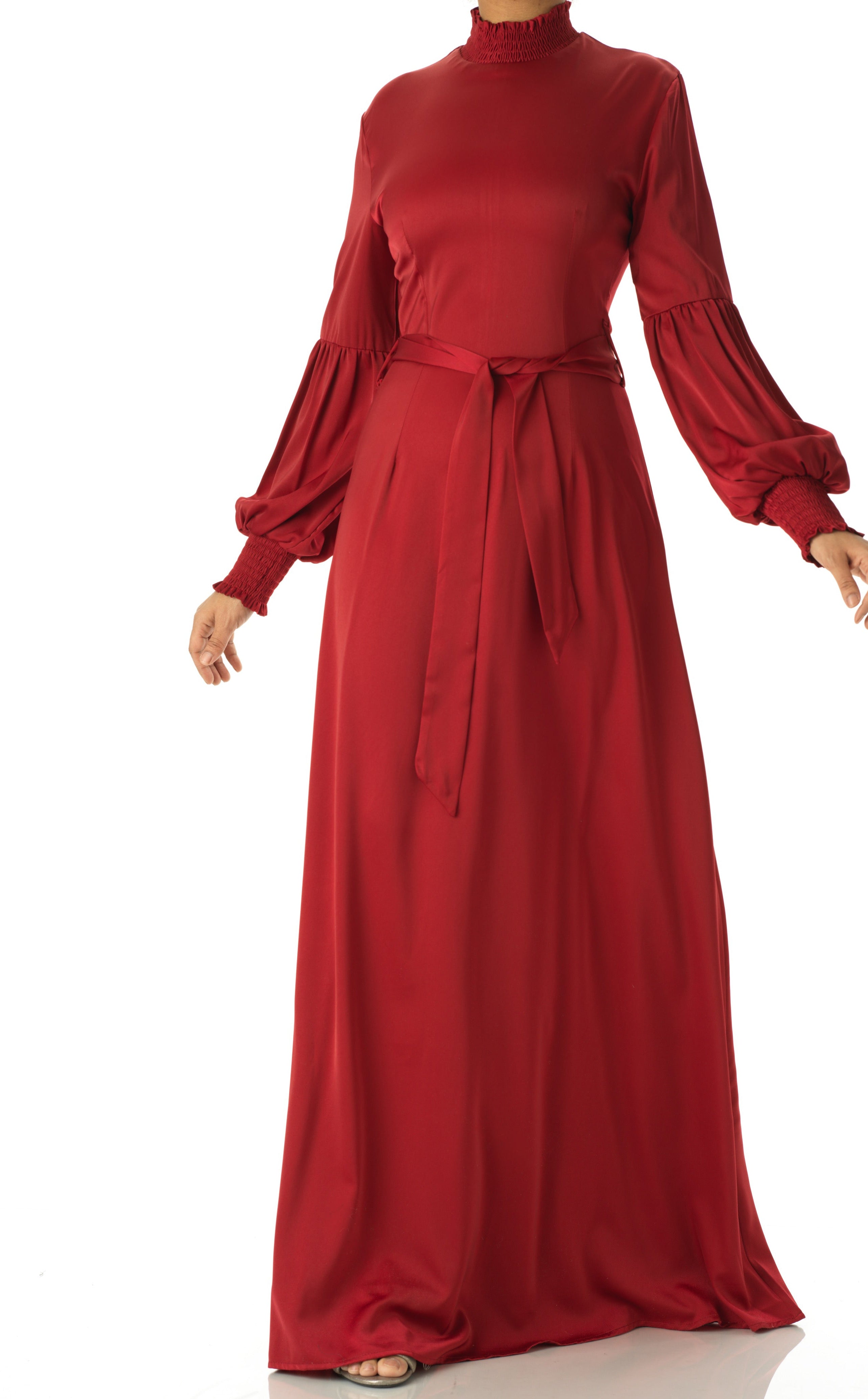 Known To Be Classy Satin Long sleeve Maxi dress Kabayare