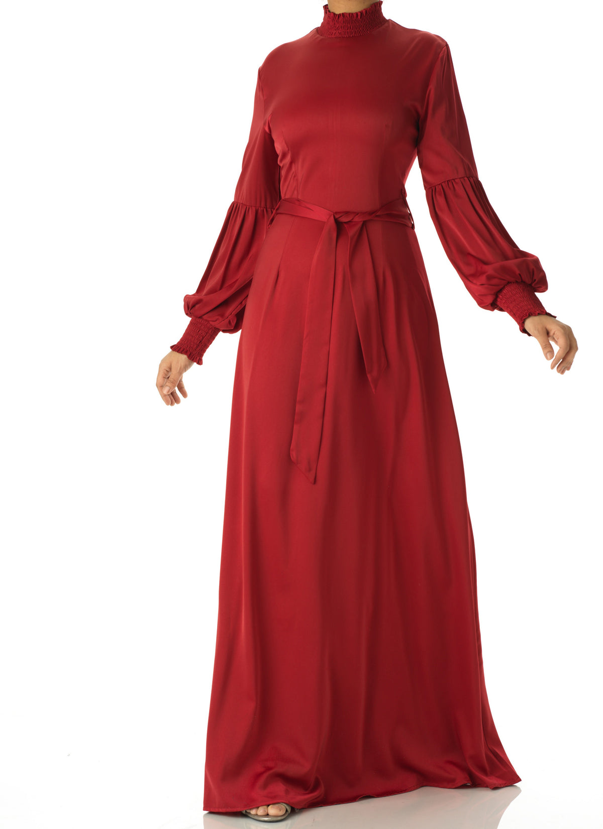 Known To Be Classy Satin Long sleeve Maxi dress Kabayare