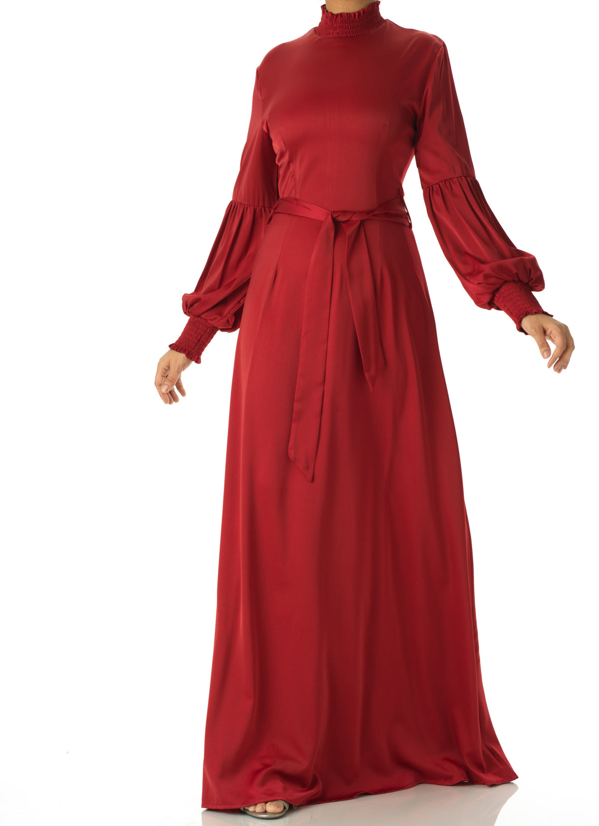 Known To Be Classy Satin Long sleeve Maxi dress Kabayare