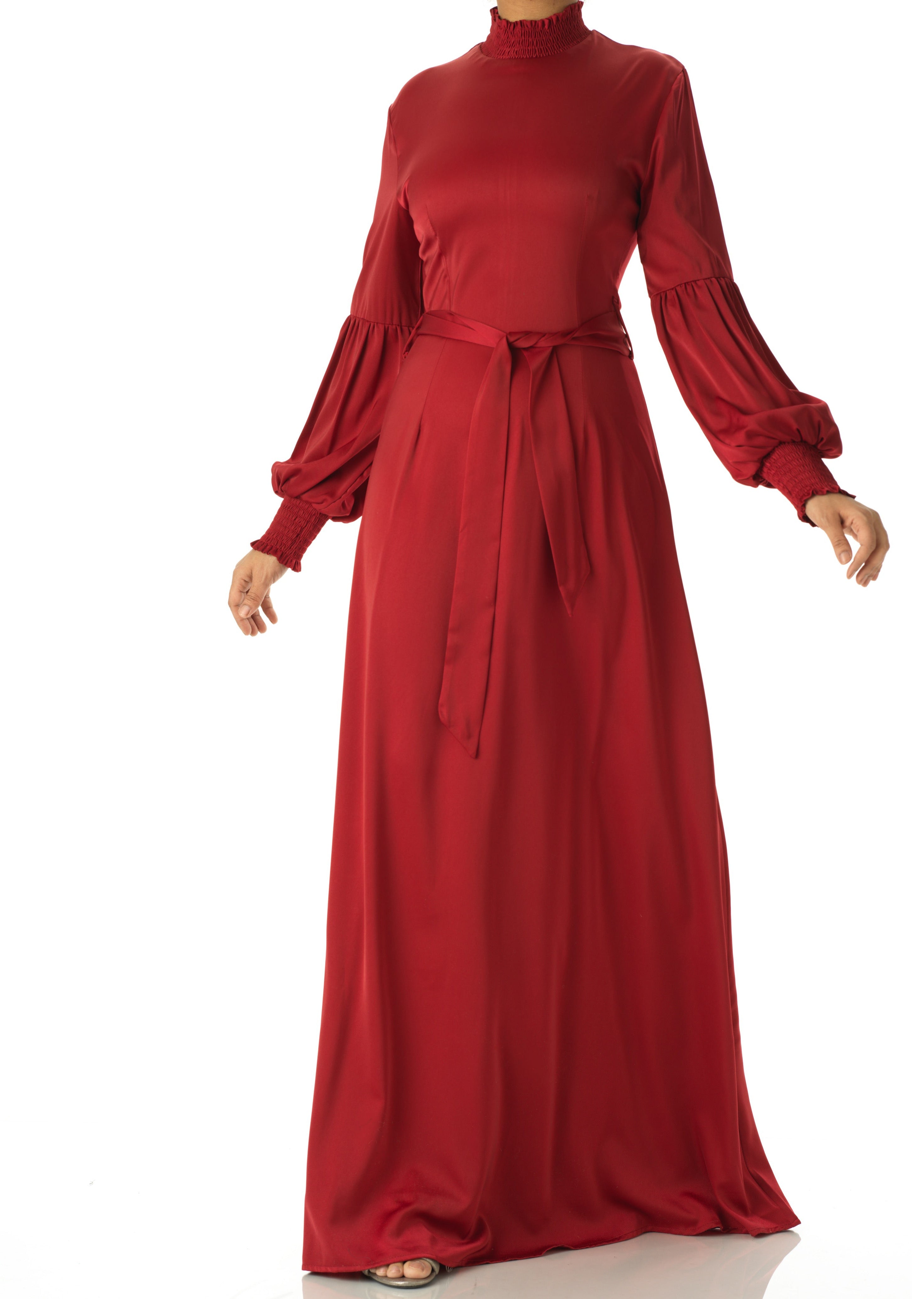 Known To Be Classy Satin Long sleeve Maxi dress Kabayare