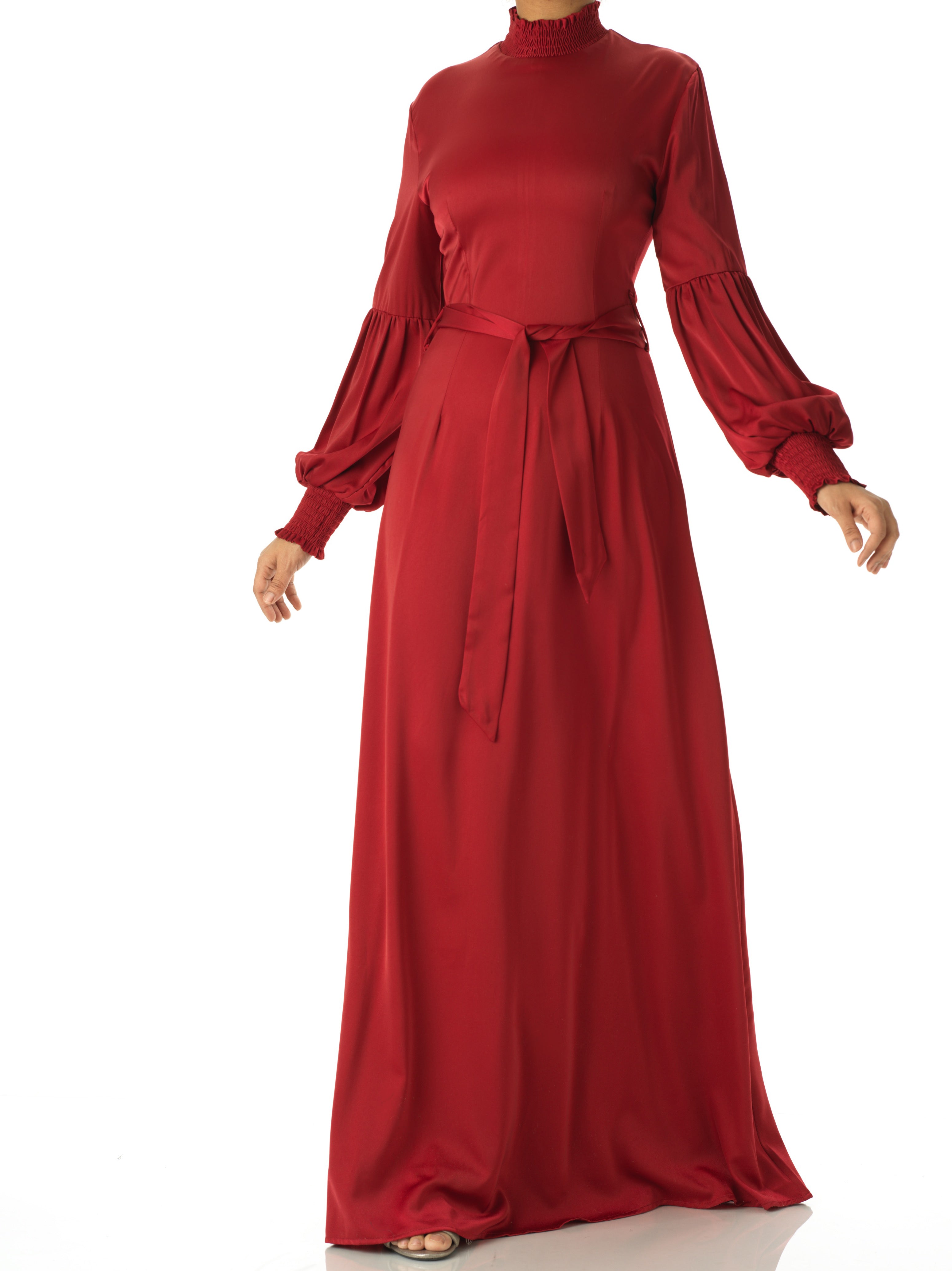 Known To Be Classy Satin Long sleeve Maxi dress Kabayare