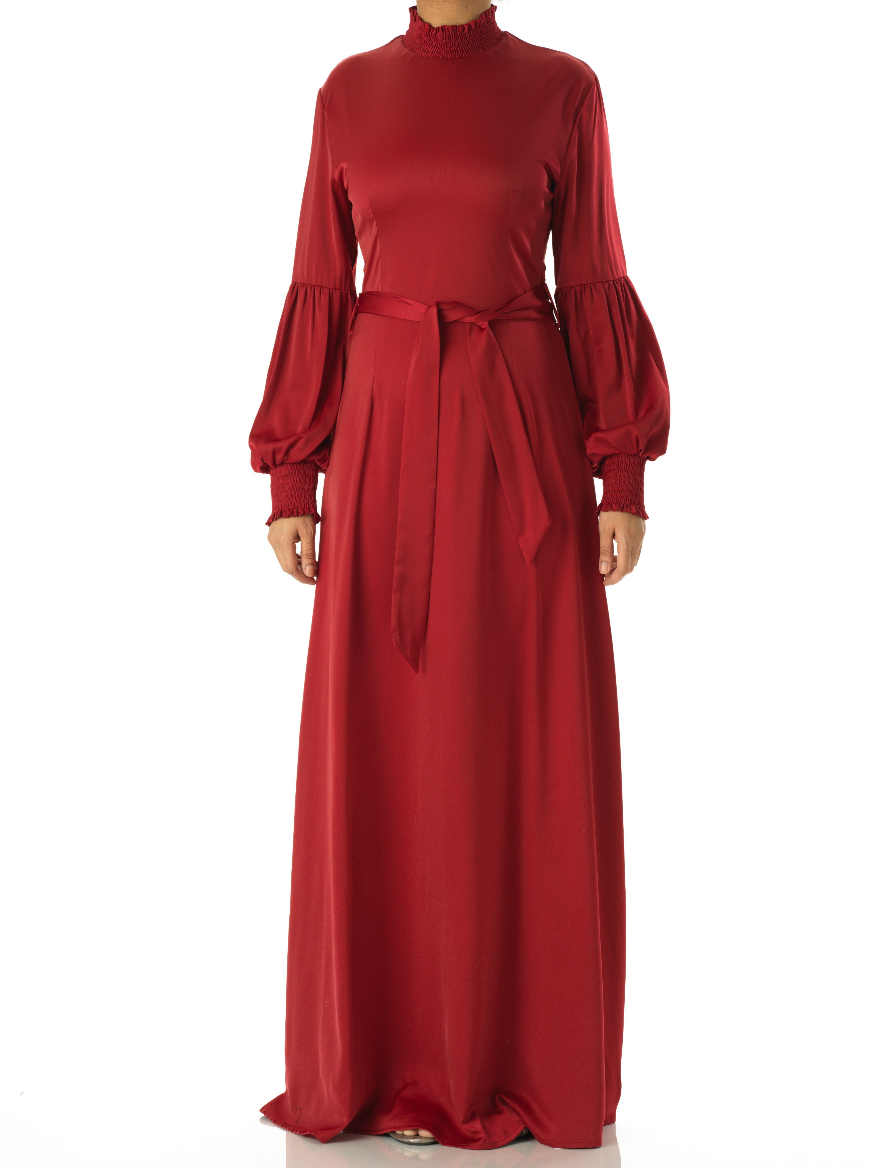 Known To Be Classy Satin Long sleeve Maxi dress Kabayare