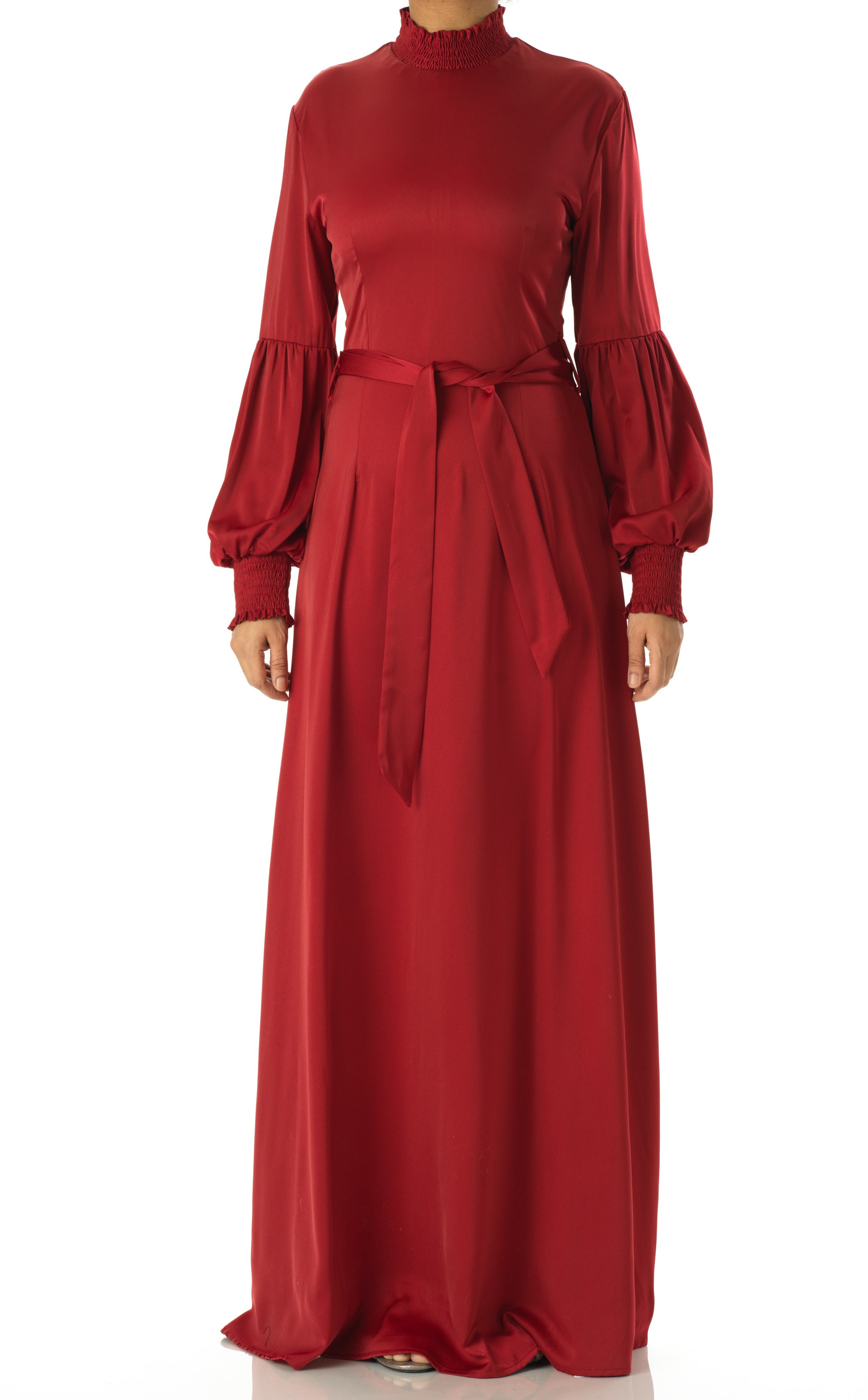 Known To Be Classy Satin Long sleeve Maxi dress Kabayare