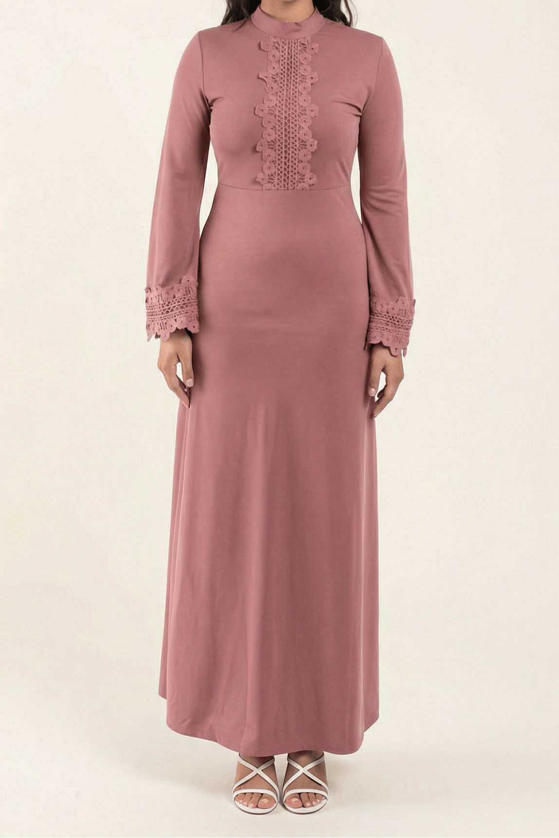 lace floral bell sleeve dress Kabayare