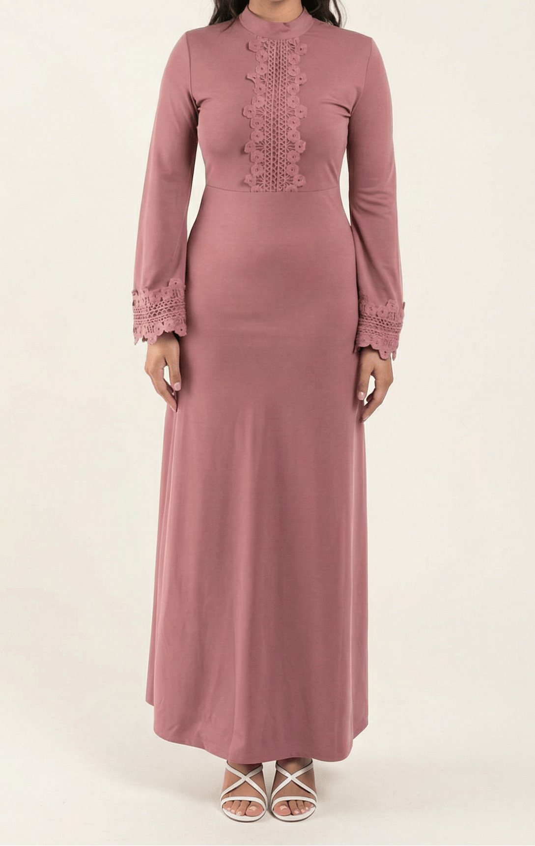 lace floral bell sleeve dress Kabayare